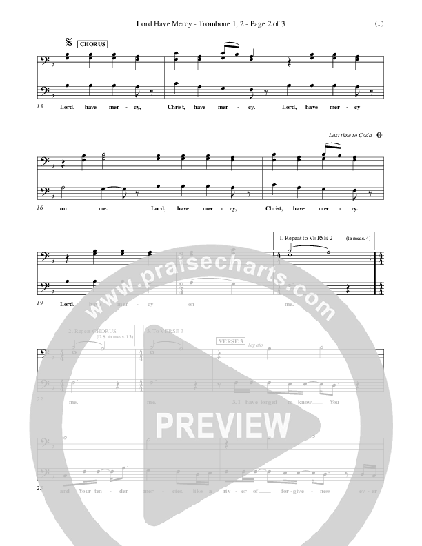 Lord Have Mercy Trombone 1/2 (Steve Merkel)