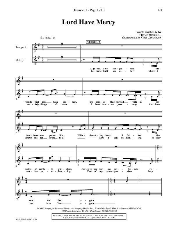 Lord Have Mercy Trumpet 1 (Steve Merkel)