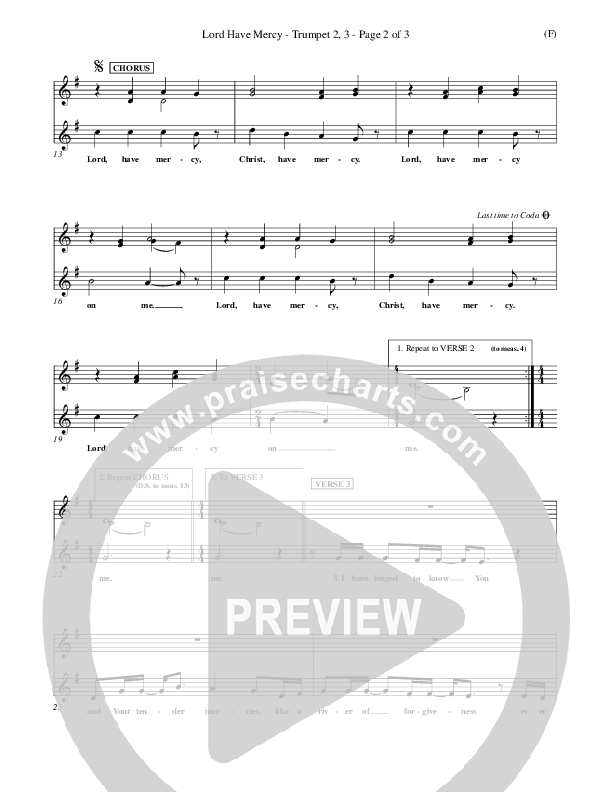 Lord Have Mercy Trumpet 2/3 (Steve Merkel)