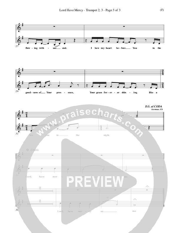 Lord Have Mercy Trumpet 2/3 (Steve Merkel)