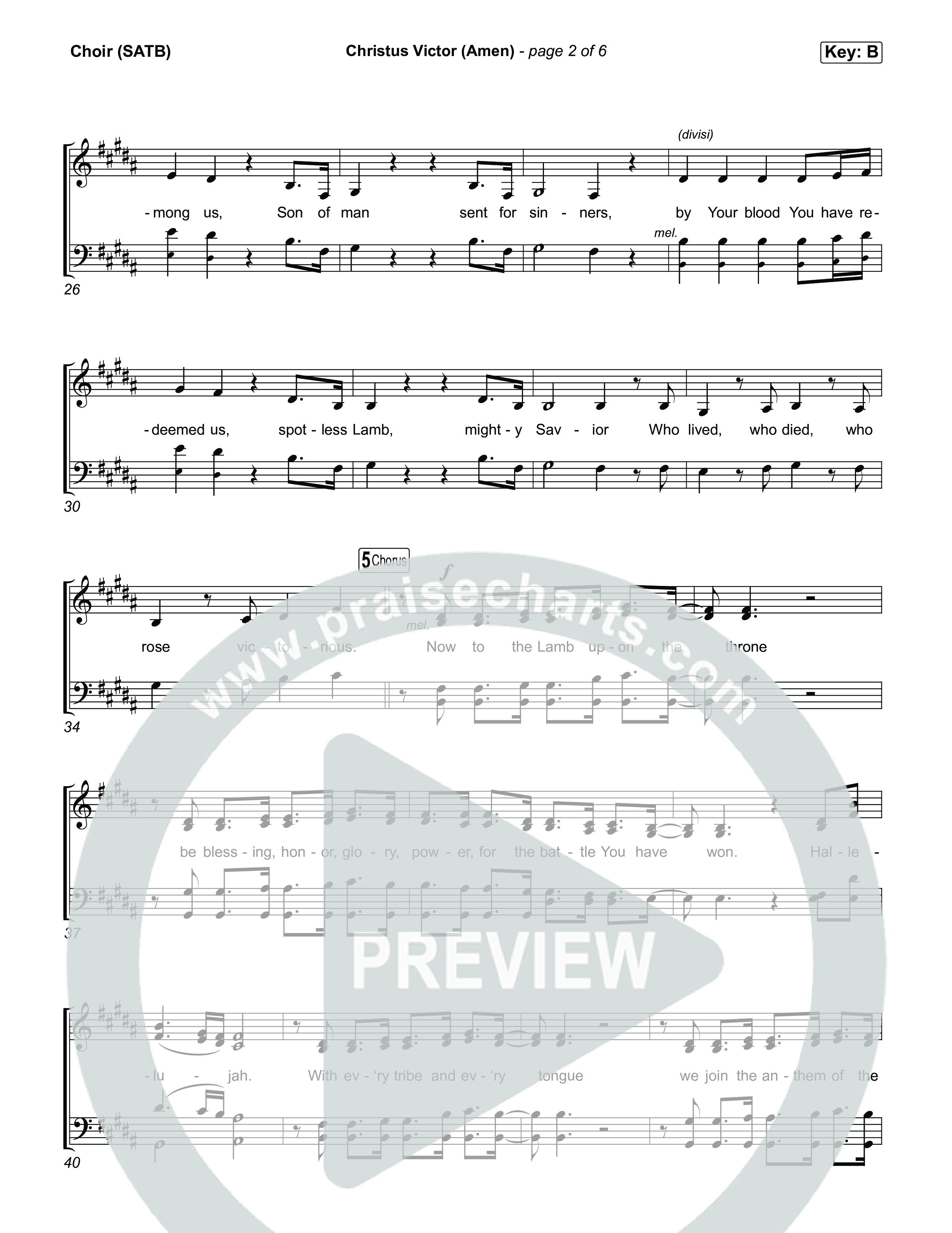 Christus Victor (Amen) Choir Sheet (SATB) (The Worship Initiative)