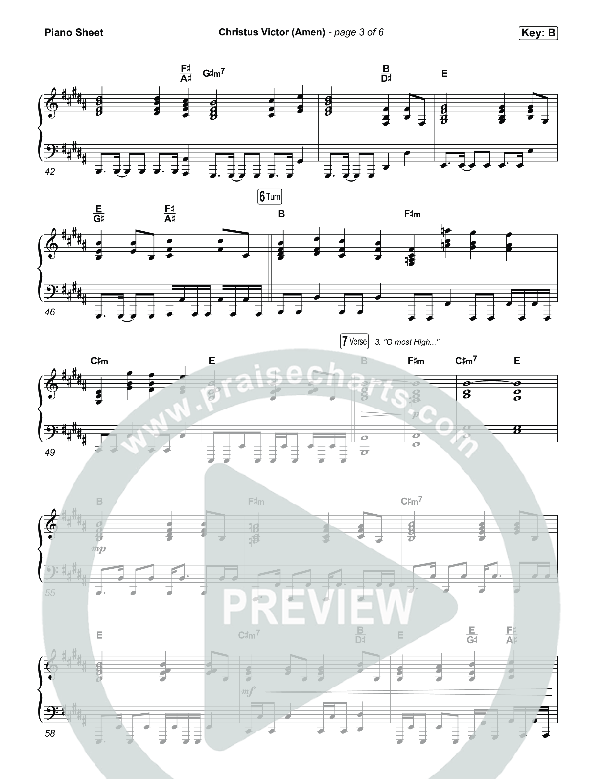 Christus Victor (Amen) Piano Sheet (The Worship Initiative)