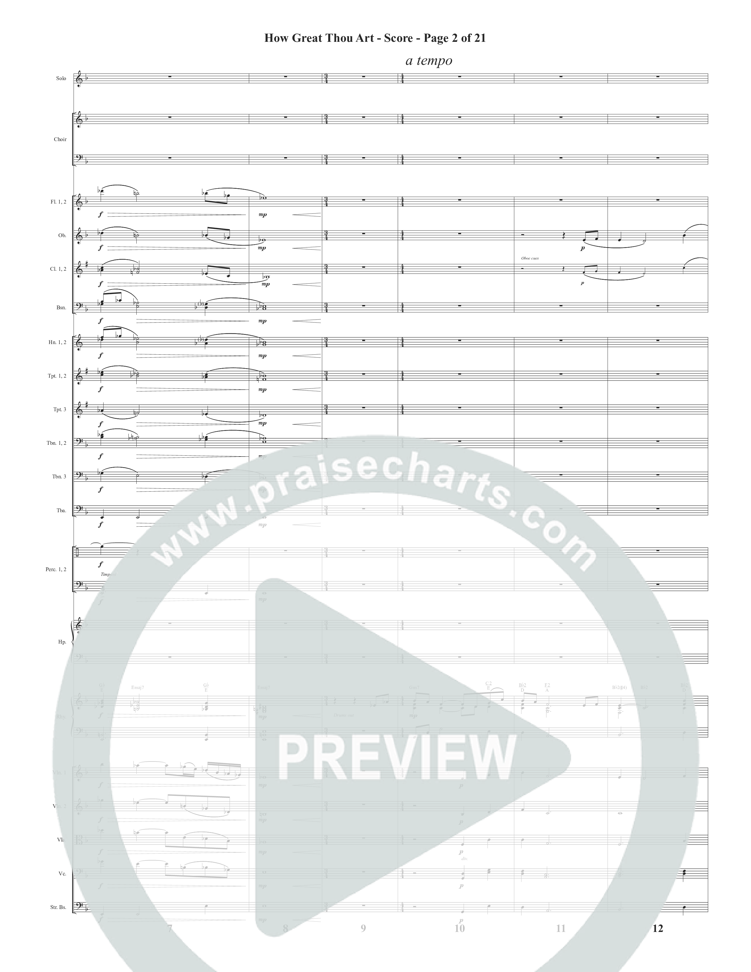 How Great Thou Art (Choral Anthem SATB) Orchestration (Word Music Choral / Arr. Tim Paul)