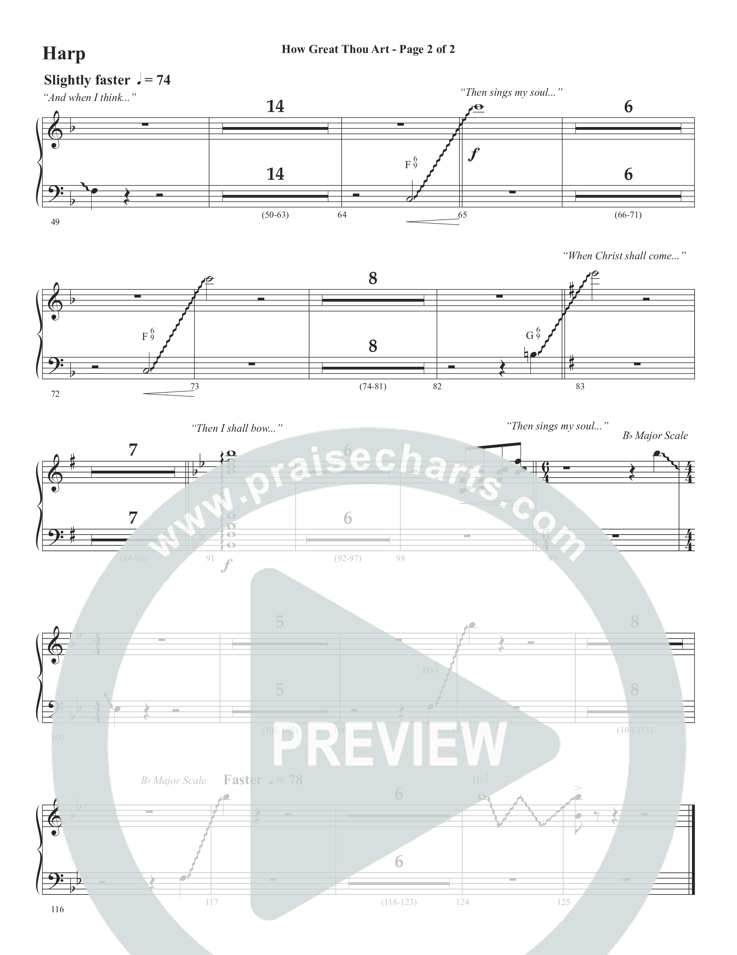 How Great Thou Art (Choral Anthem SATB) Harp (Word Music Choral / Arr. Tim Paul)