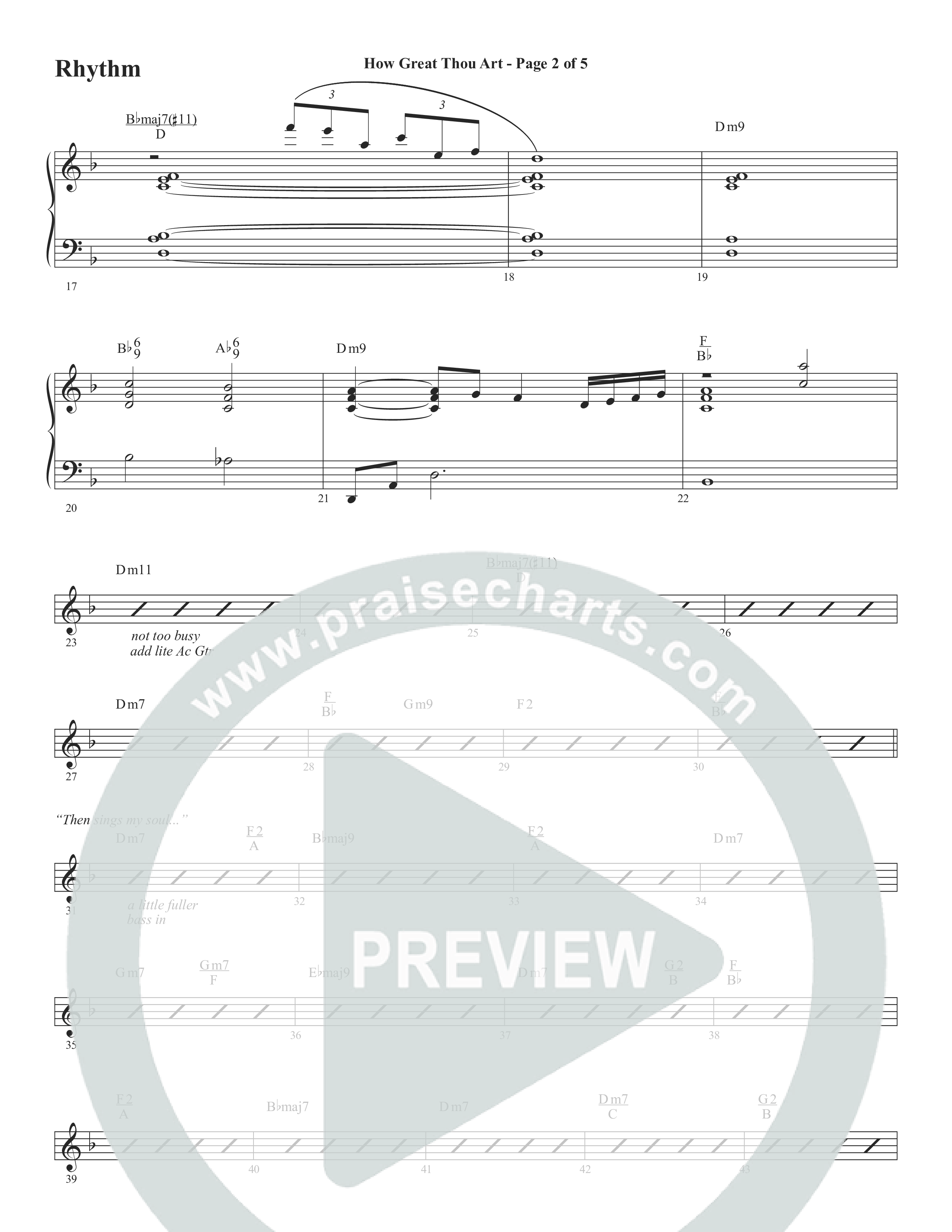 How Great Thou Art (Choral Anthem SATB) Rhythm Chart (Word Music Choral / Arr. Tim Paul)