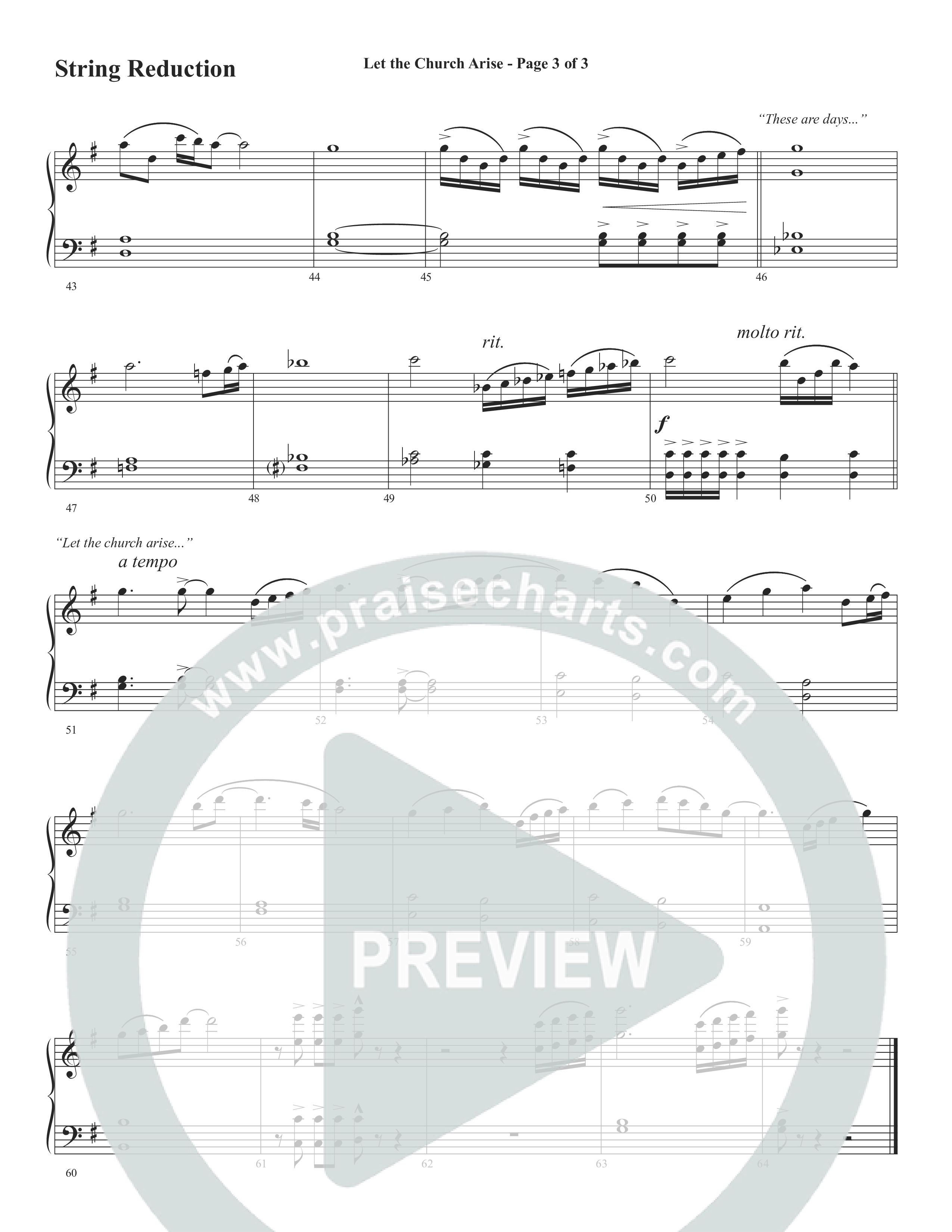 Let The Church Arise (Choral Anthem SATB) String Reduction (Word Music Choral / Arr. Marty Hamby)
