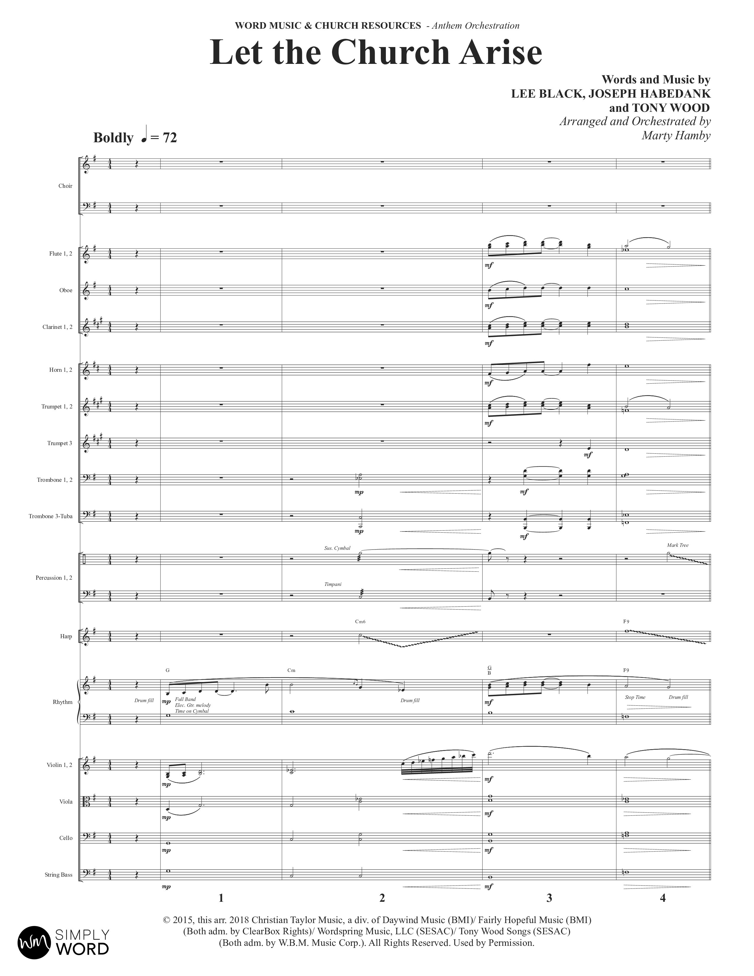 Let The Church Arise (Choral Anthem SATB) Conductor's Score (Word Music Choral / Arr. Marty Hamby)