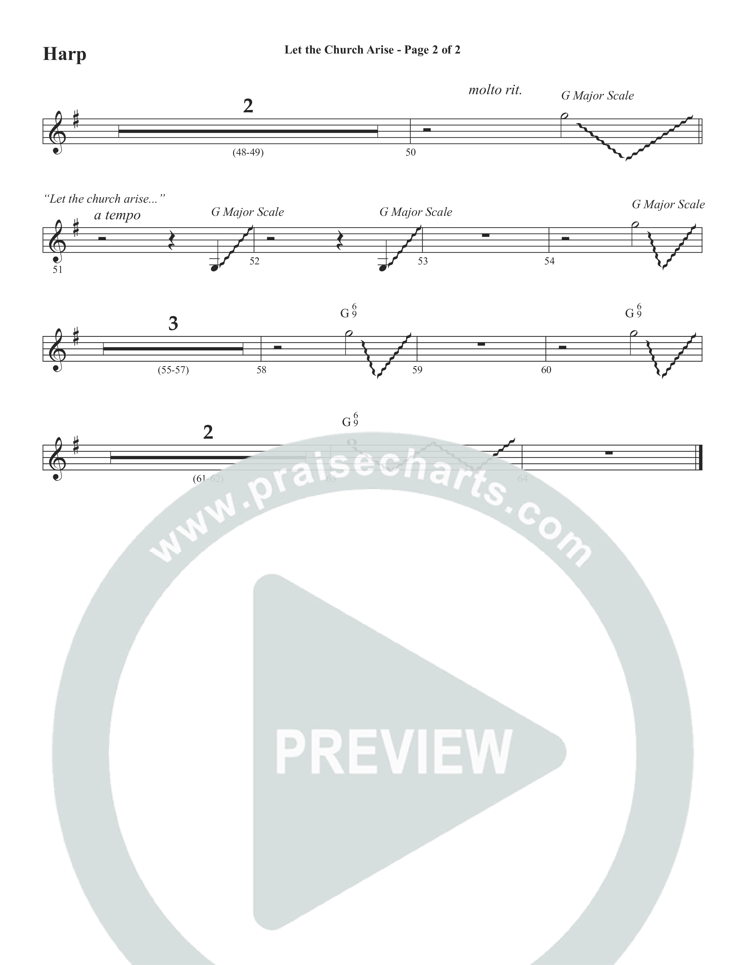 Let The Church Arise (Choral Anthem SATB) Harp (Word Music Choral / Arr. Marty Hamby)