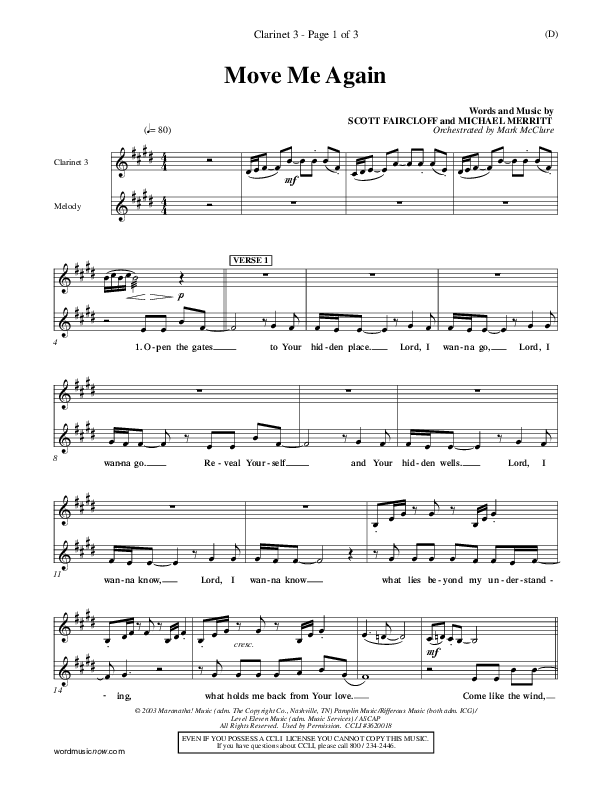 Move Me Again Clarinet 3 (Scott Faircloff)