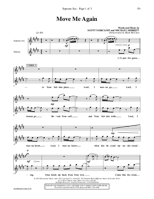Move Me Again Soprano Sax (Scott Faircloff)