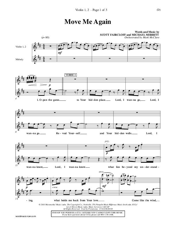 Move Me Again Violin 1/2 (Scott Faircloff)