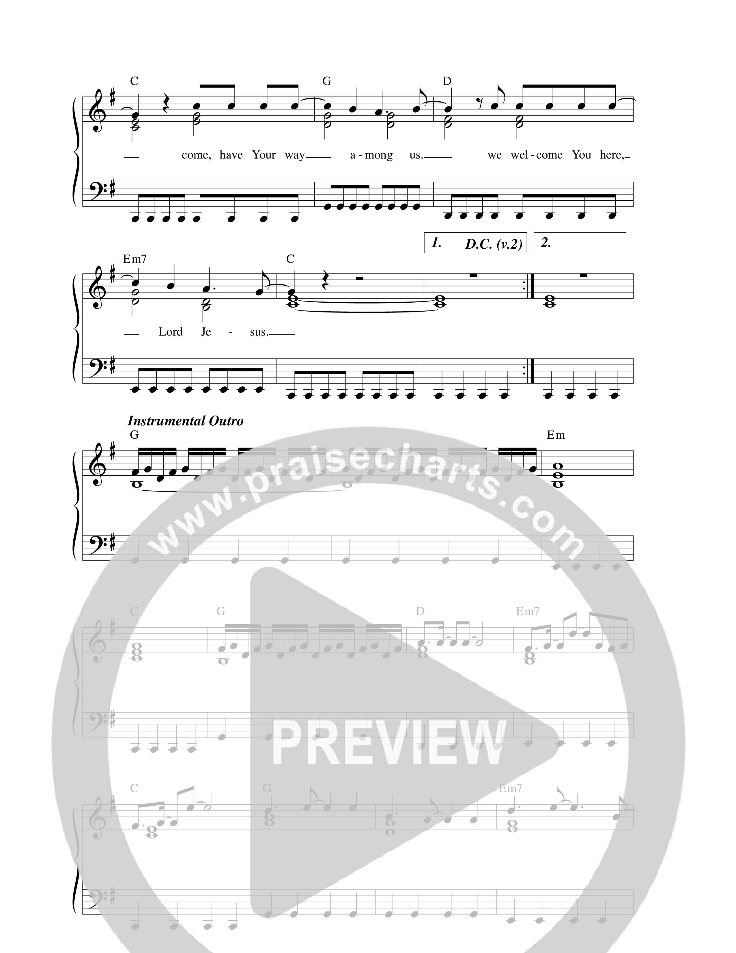 Hosanna (Praise Is Rising) Lead Sheet Melody (Paul Baloche)