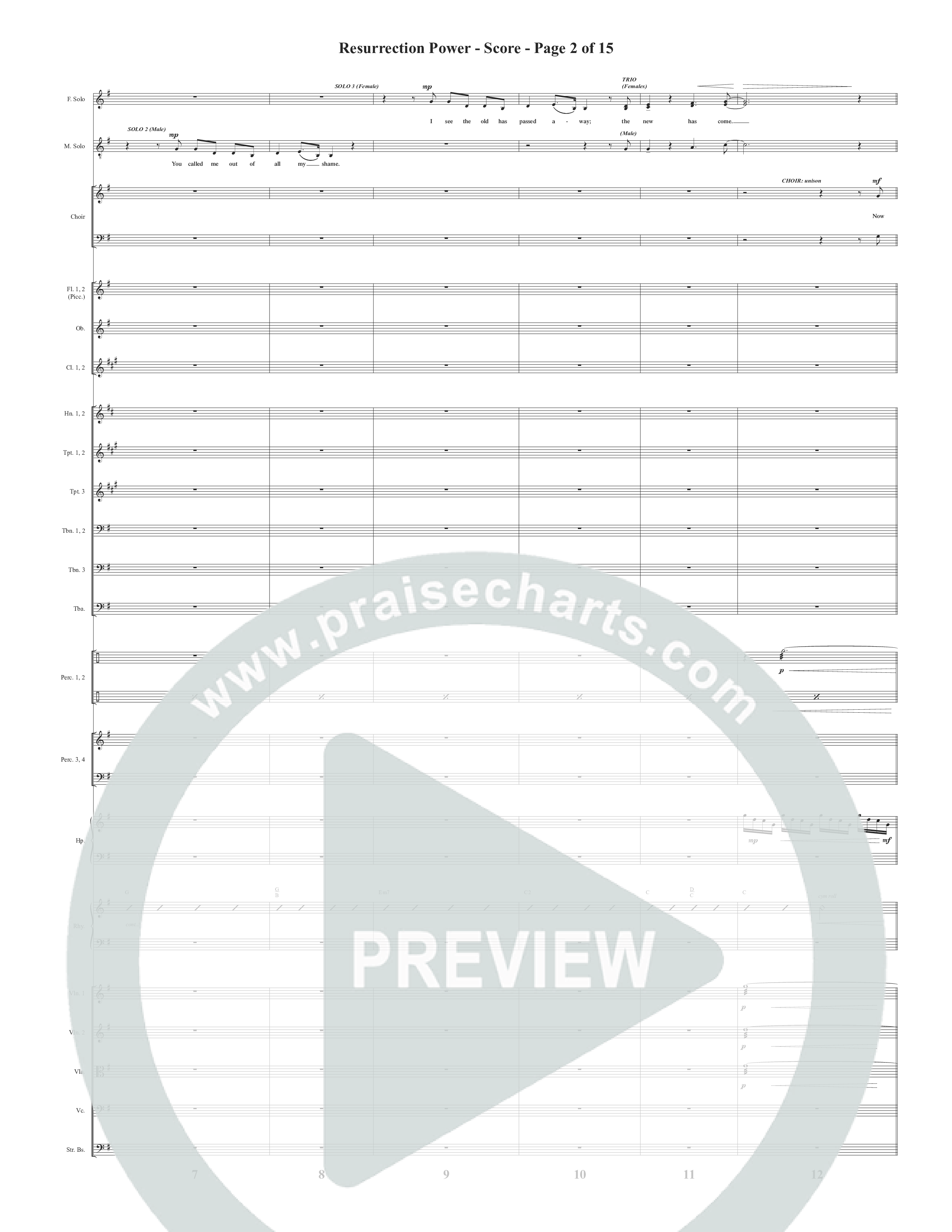 Resurrection Power (Choral Anthem SATB) Orchestration (Word Music Choral / Arr. Daniel Semsen)