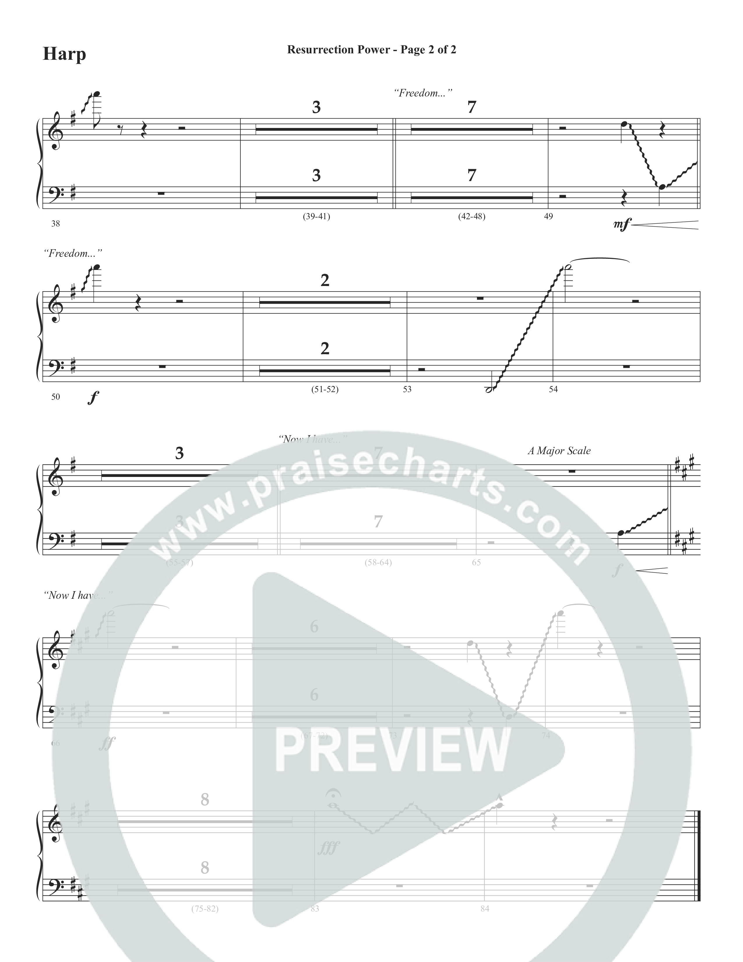 Resurrection Power (Choral Anthem SATB) Harp (Word Music Choral / Arr. Daniel Semsen)