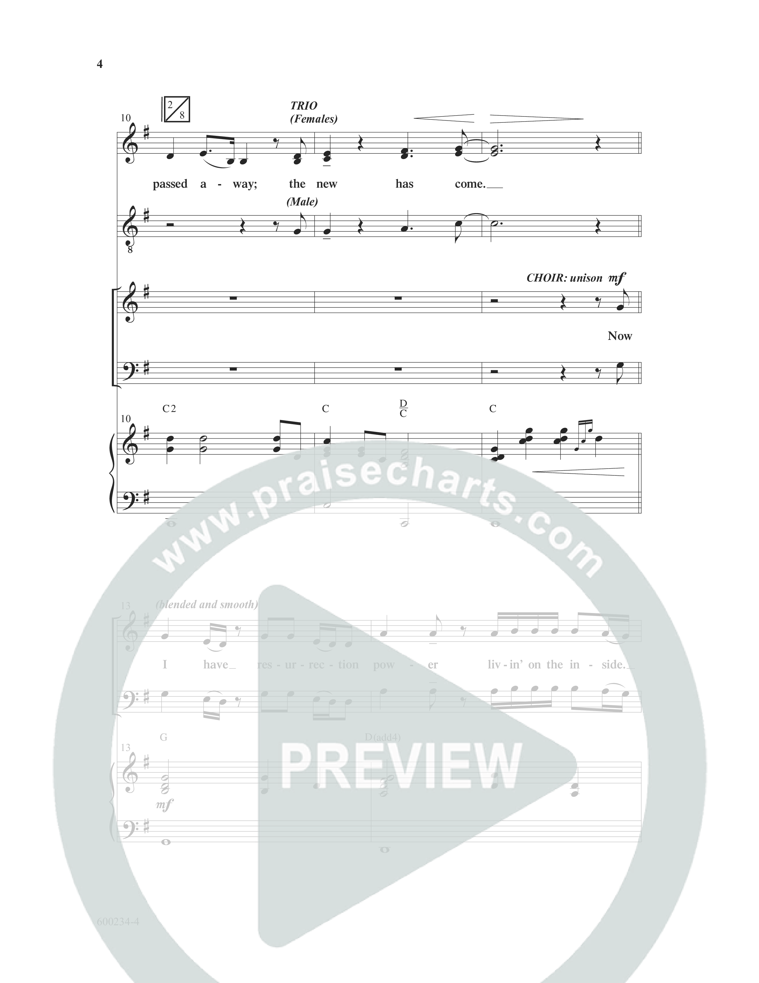 Resurrection Power (Choral Anthem SATB) Anthem (SATB/Piano) (Word Music Choral / Arr. Daniel Semsen)