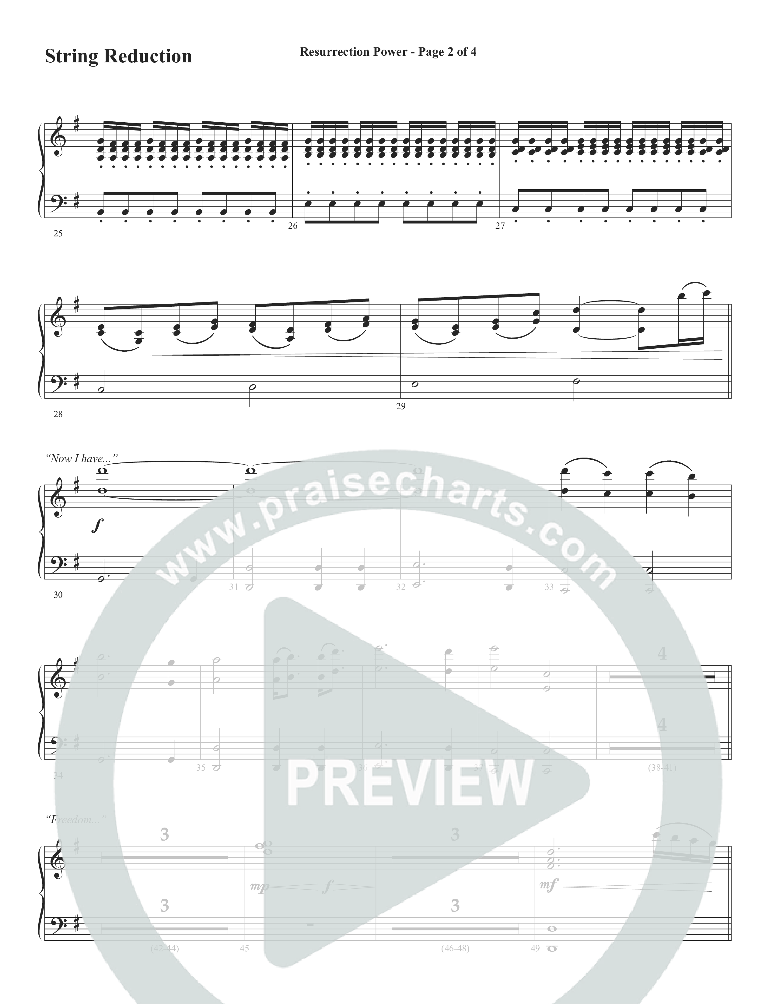 Resurrection Power (Choral Anthem SATB) String Reduction (Word Music Choral / Arr. Daniel Semsen)