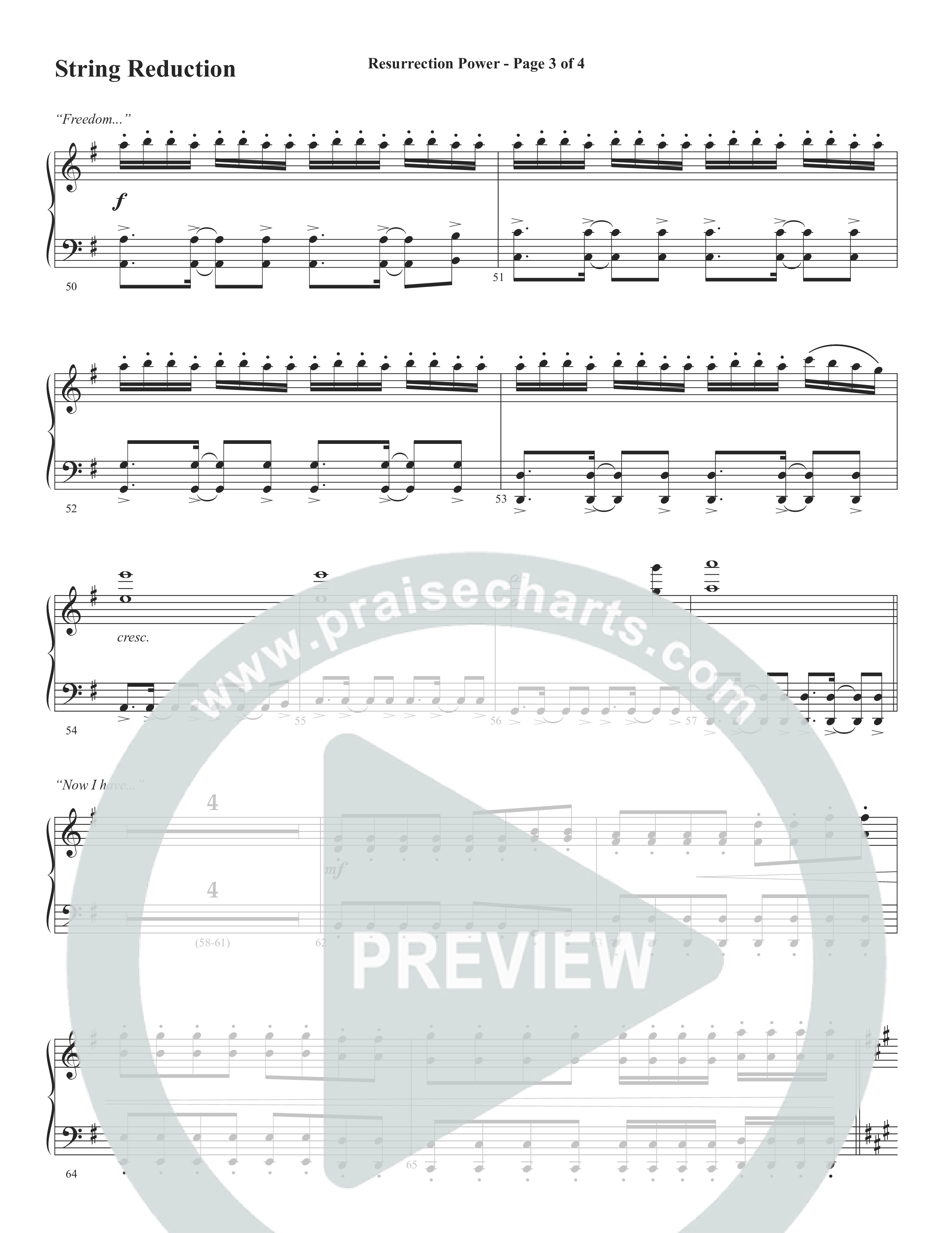 Resurrection Power (Choral Anthem SATB) String Reduction (Word Music Choral / Arr. Daniel Semsen)