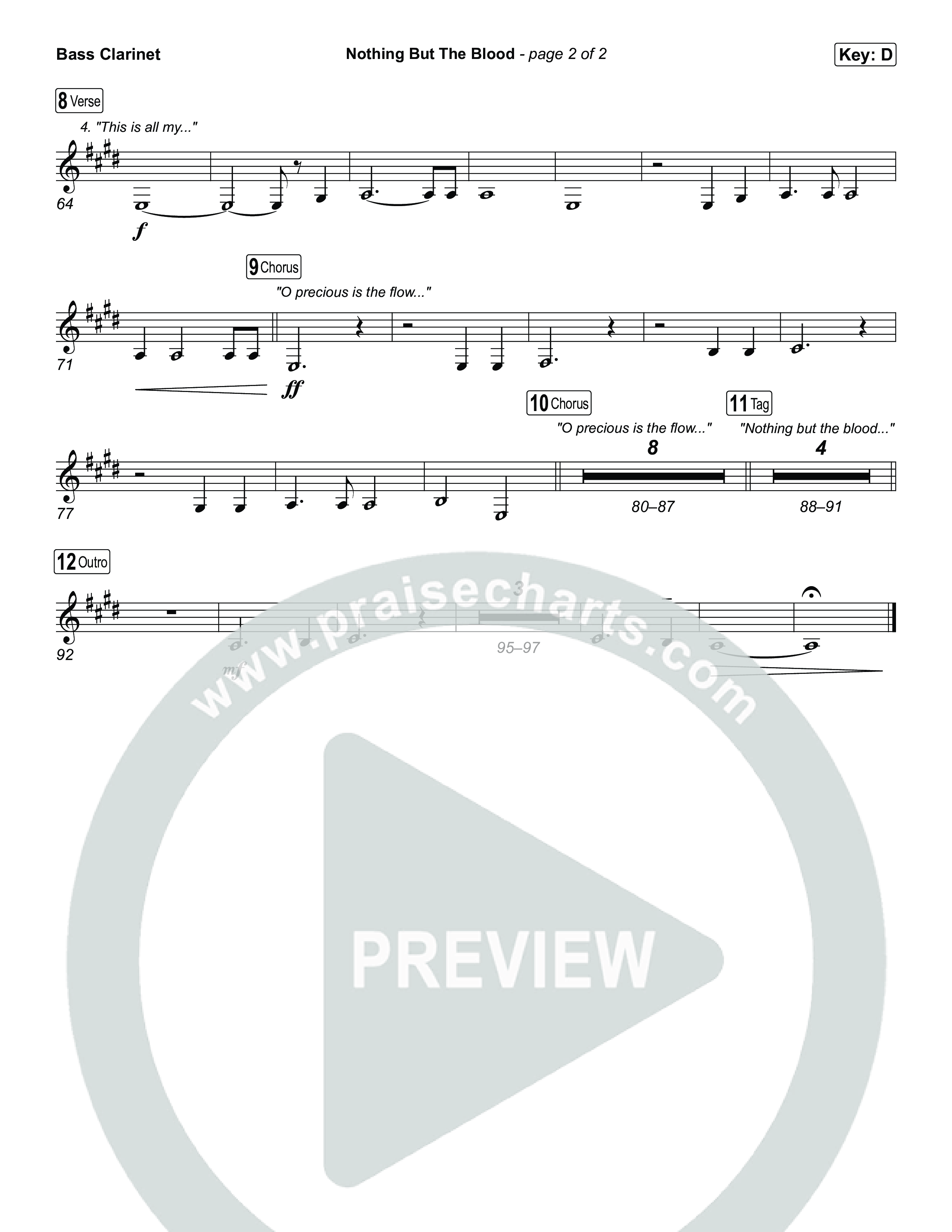 Nothing But The Blood Bass Clarinet (The Worship Initiative)