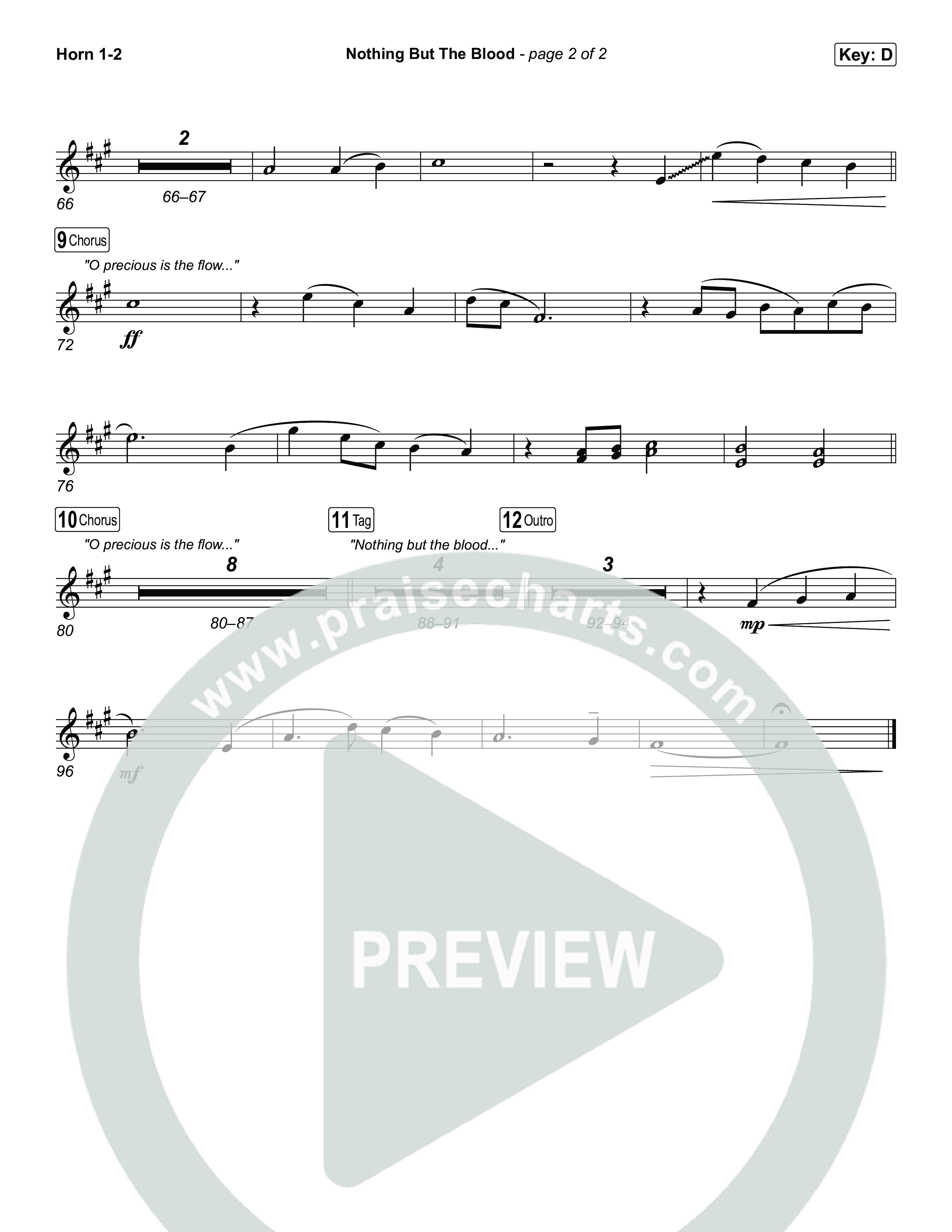 Nothing But The Blood French Horn 1,2 (The Worship Initiative)