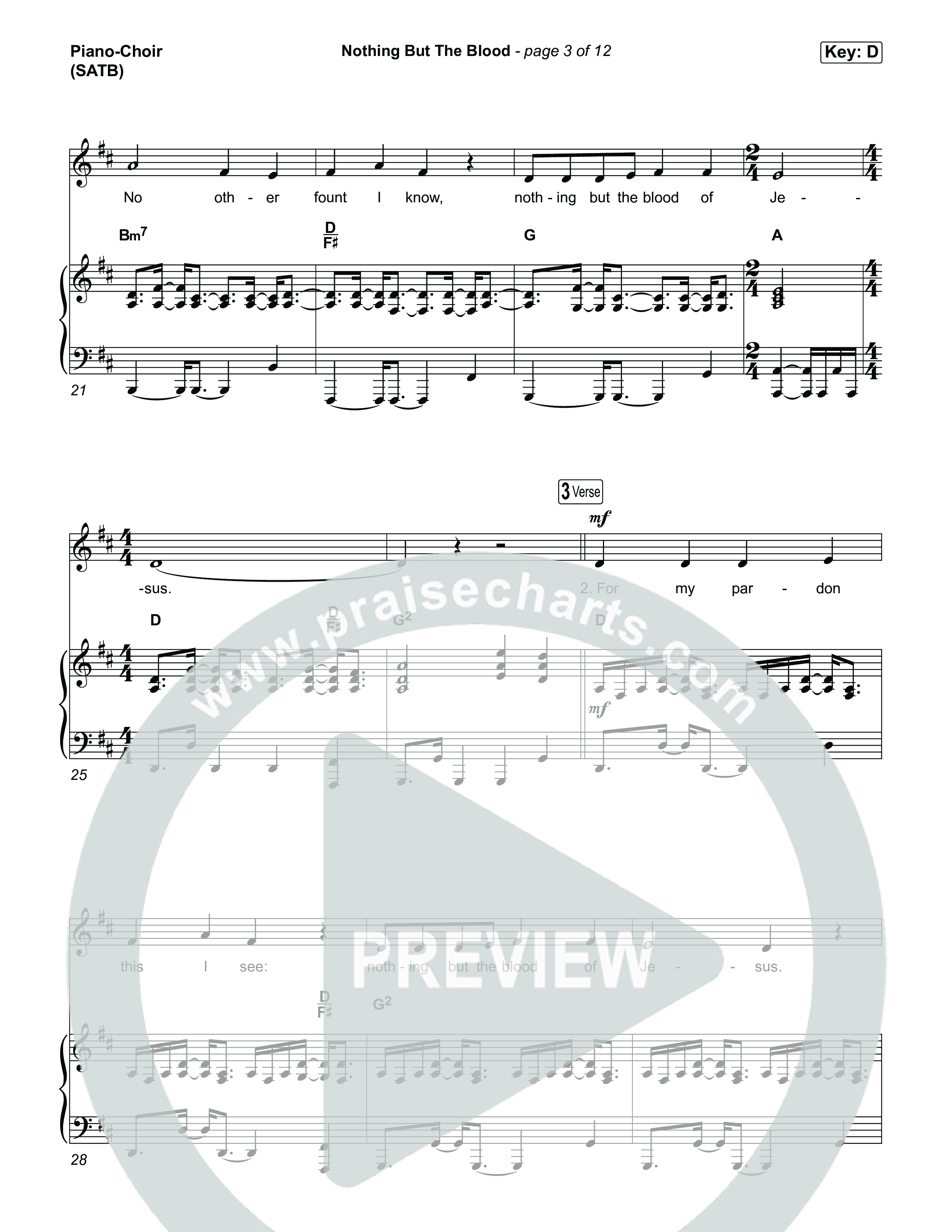 Nothing But The Blood Piano/Choir (SATB) (The Worship Initiative)