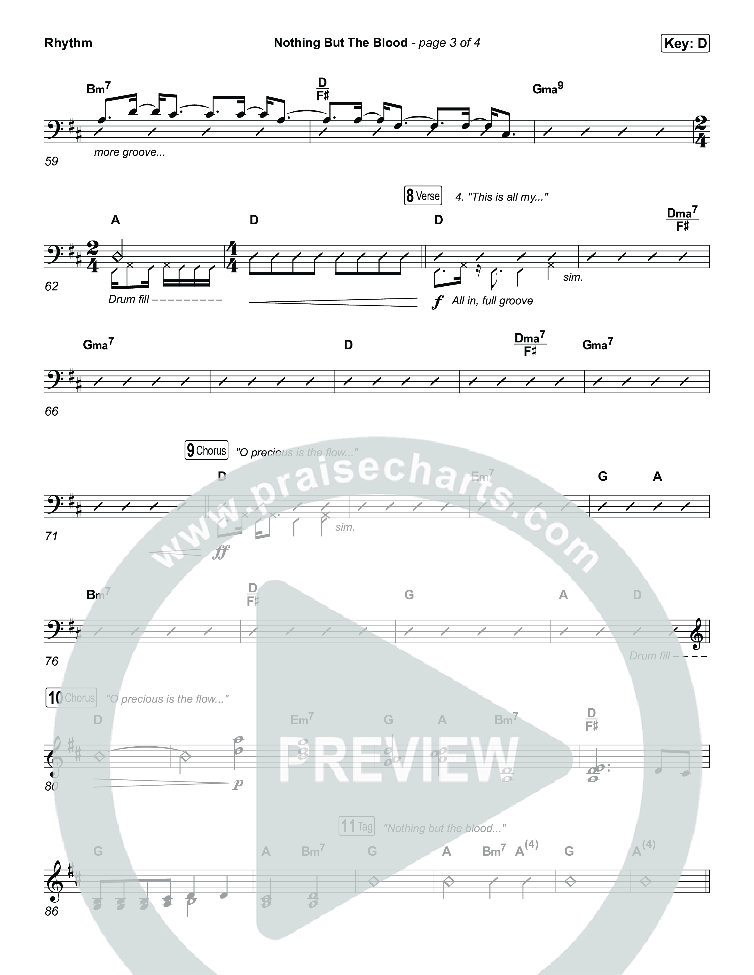 Nothing But The Blood Rhythm Chart (The Worship Initiative)