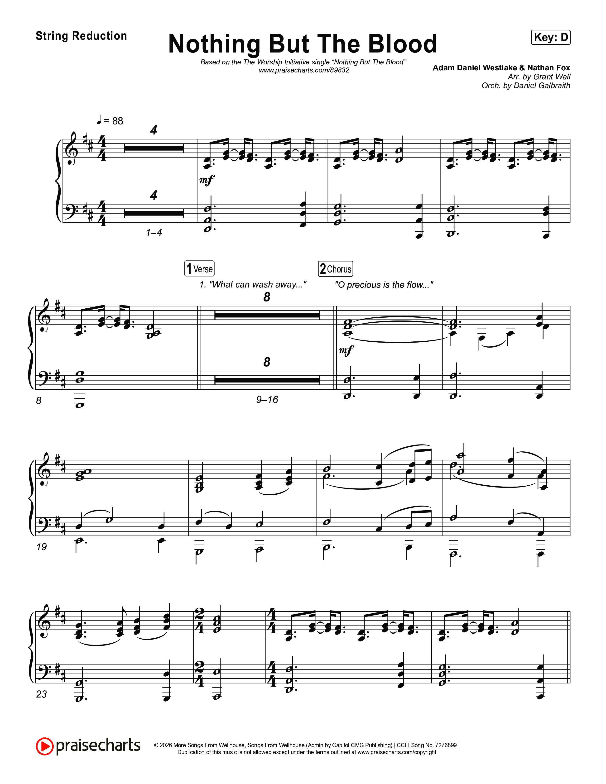 Nothing But The Blood String Reduction (The Worship Initiative)