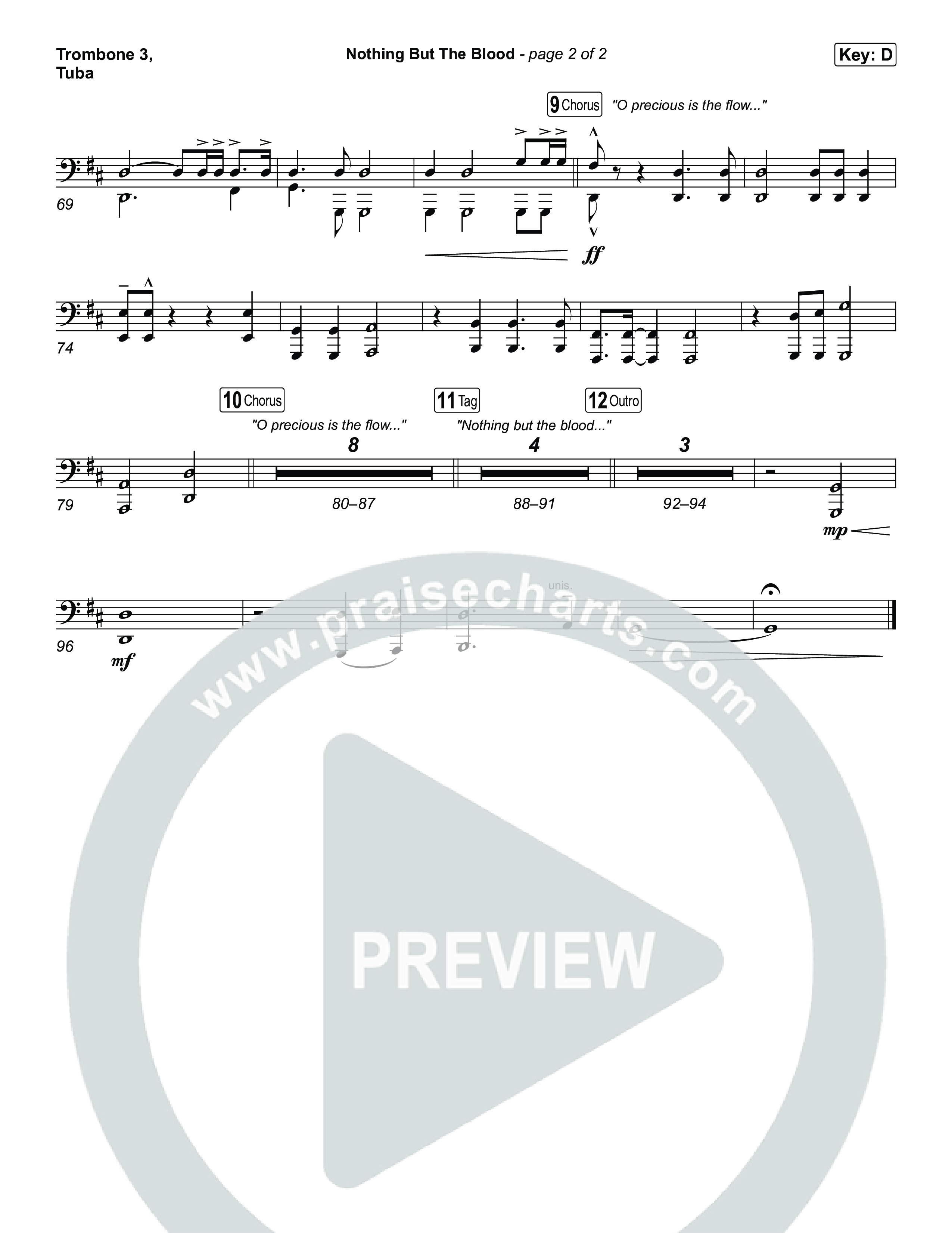 Nothing But The Blood Trombone 3/Tuba (The Worship Initiative)