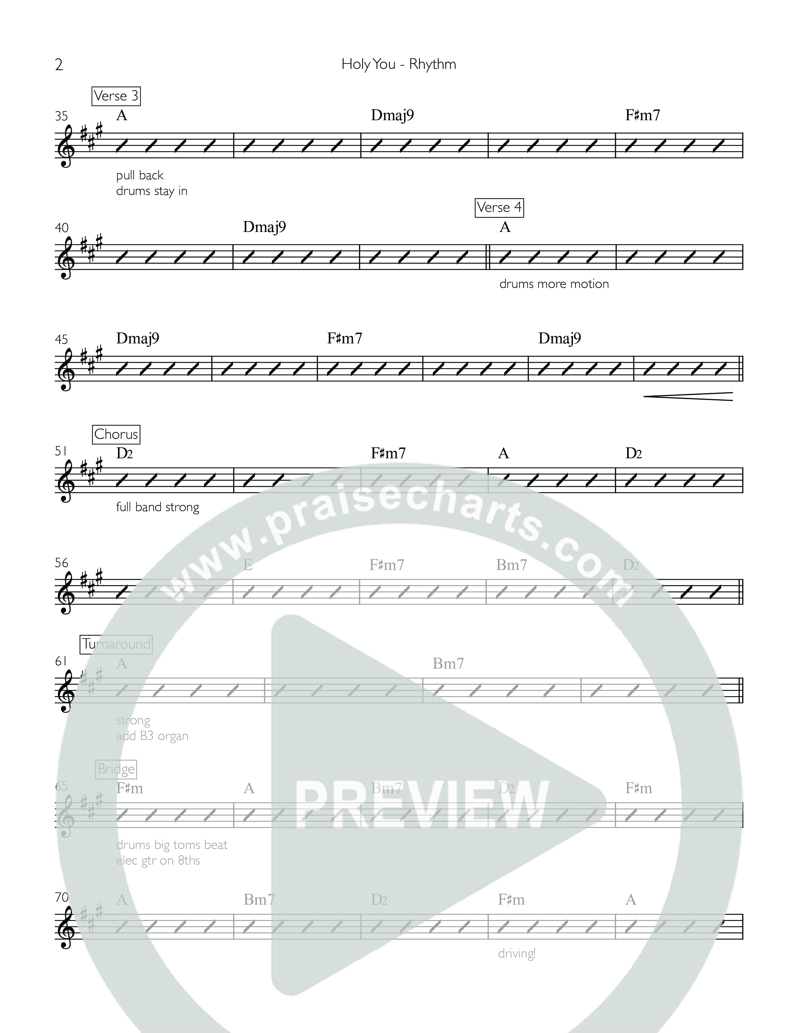Holy You Rhythm Chart (Celebration Creative)