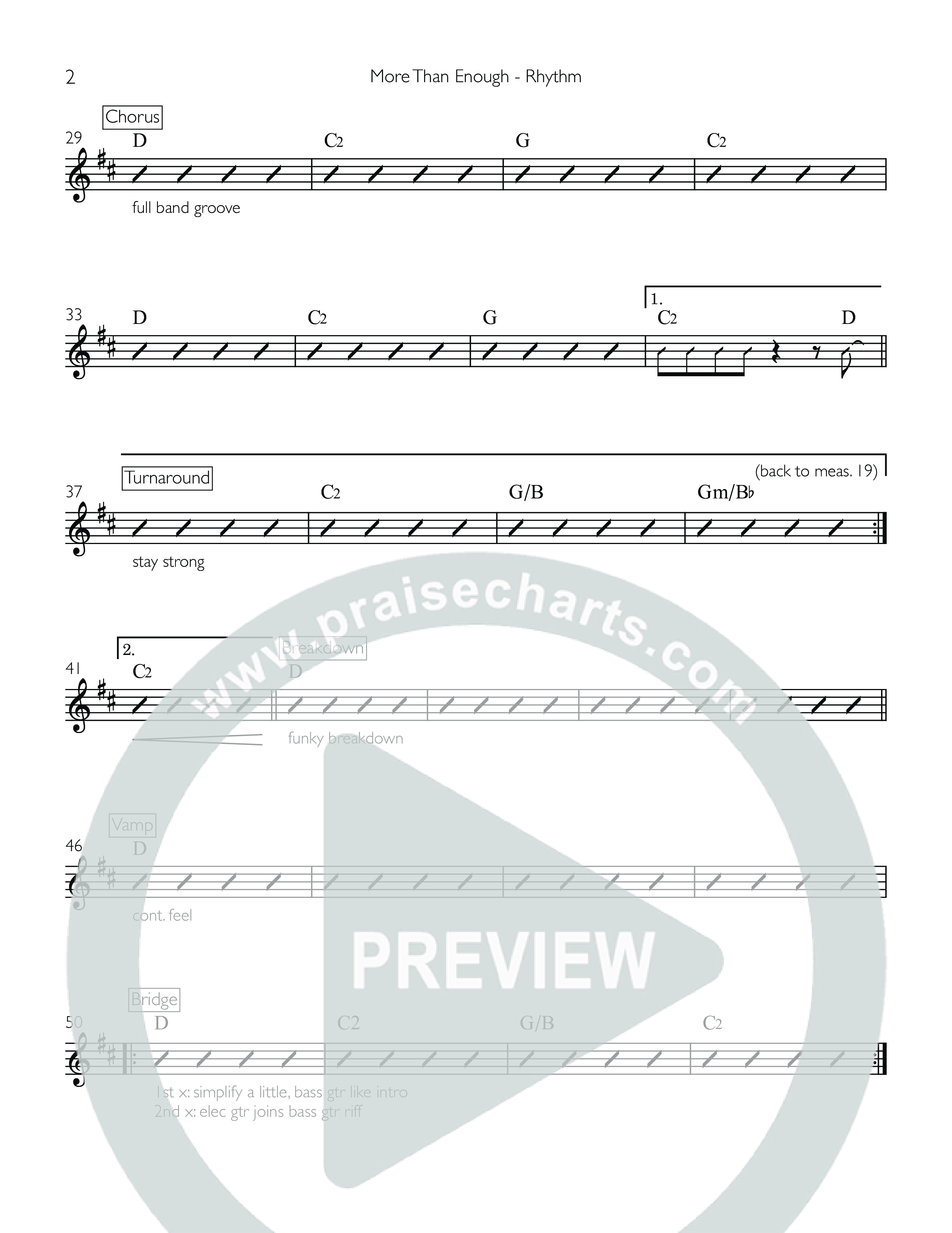 More Than Enough Rhythm Chart (Celebration Creative)