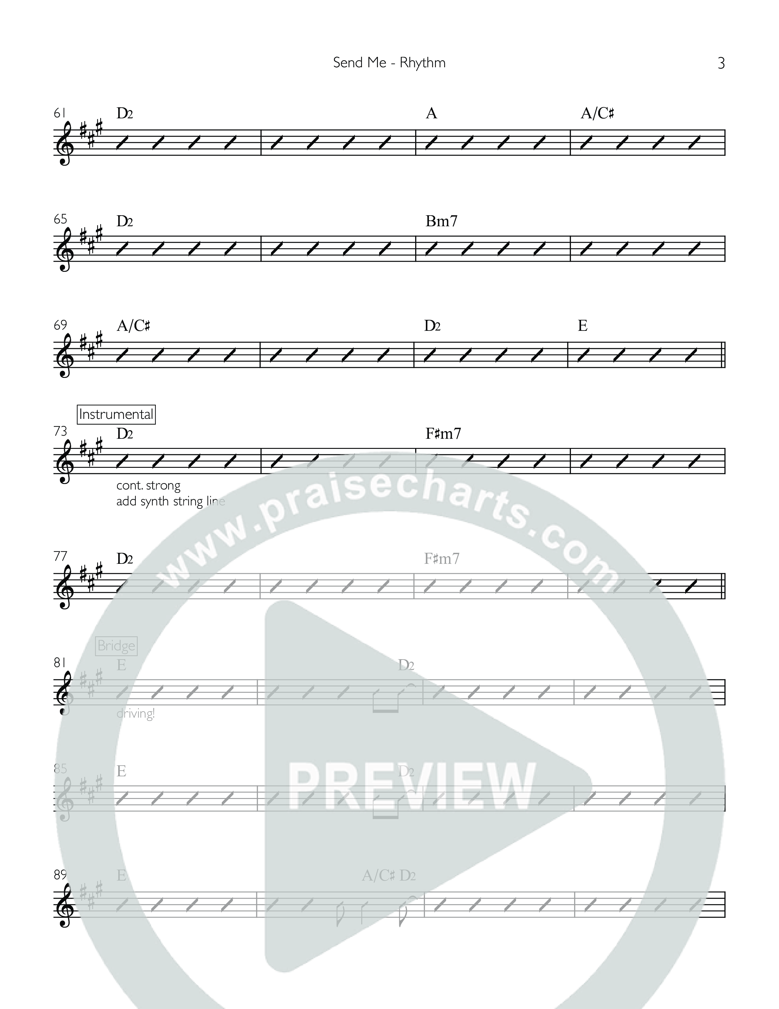 Send Me Rhythm Chart (Celebration Creative)