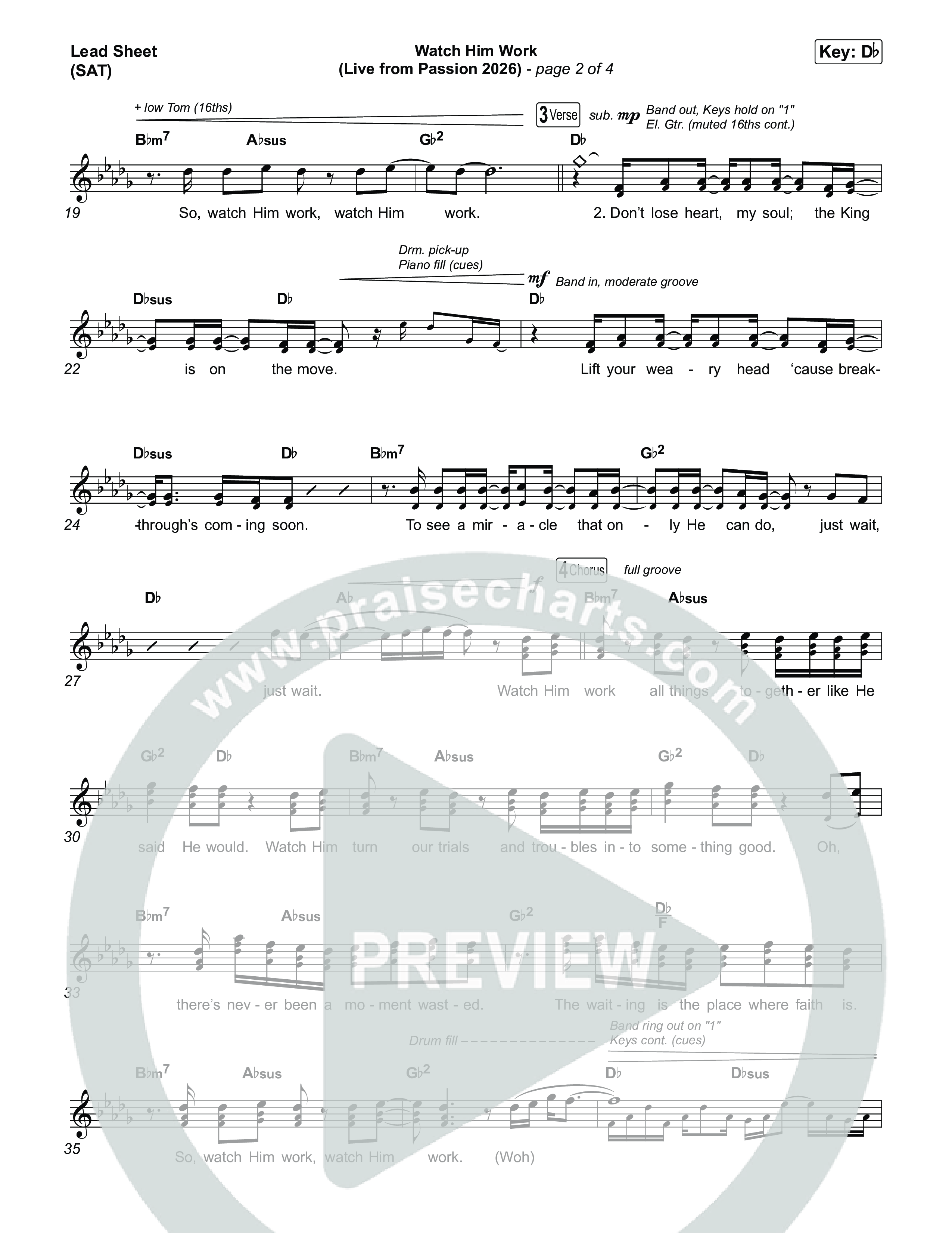 Watch Him Work (Live From Passion 2026) Lead Sheet (SAT) (Passion / Landon Wolfe)