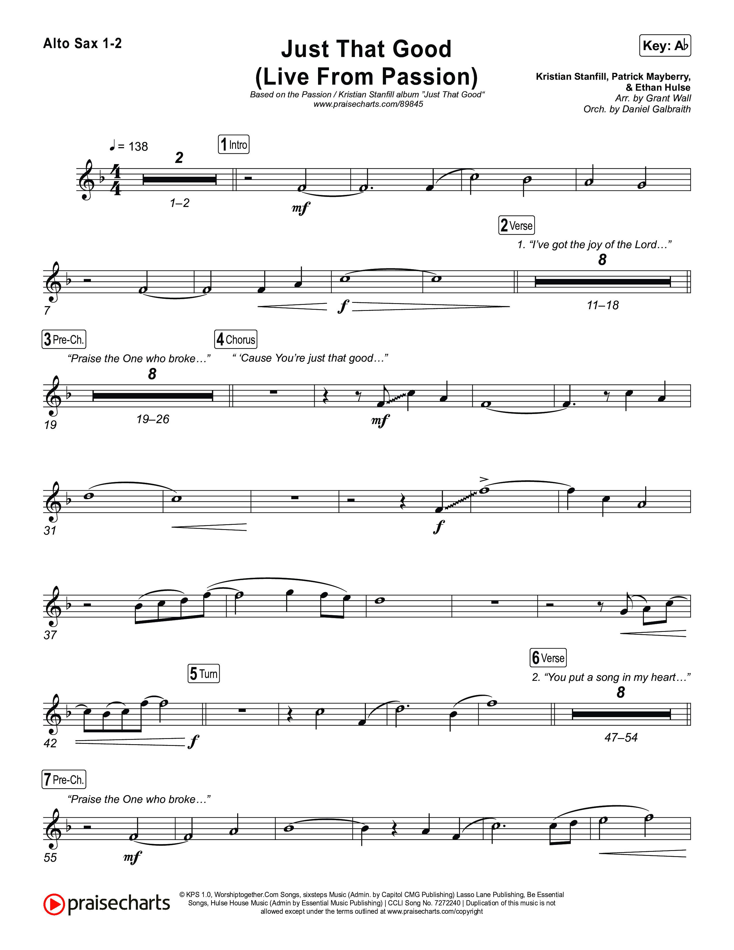 Just That Good (Live From Passion 2026) Sax Pack (Passion / Kristian Stanfill)