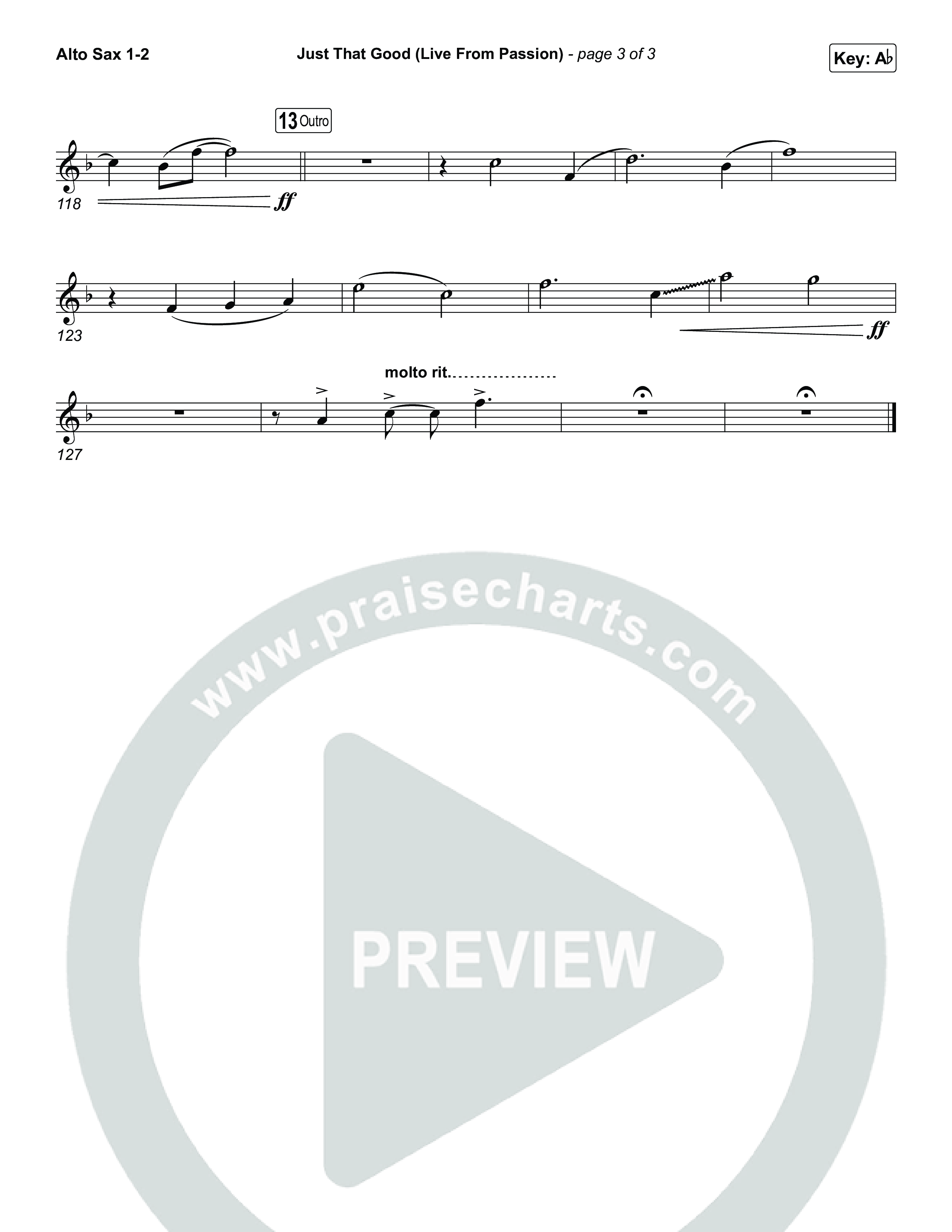 Just That Good (Live From Passion 2026) Sax Pack (Passion / Kristian Stanfill)