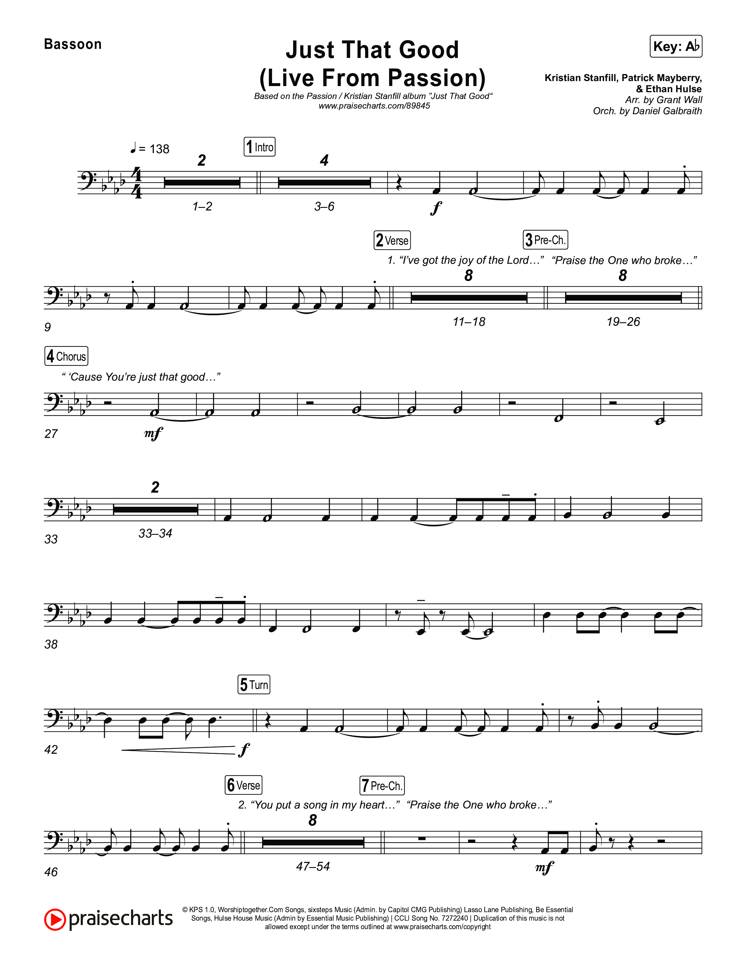 Just That Good (Live From Passion 2026) Bassoon (Passion / Kristian Stanfill)