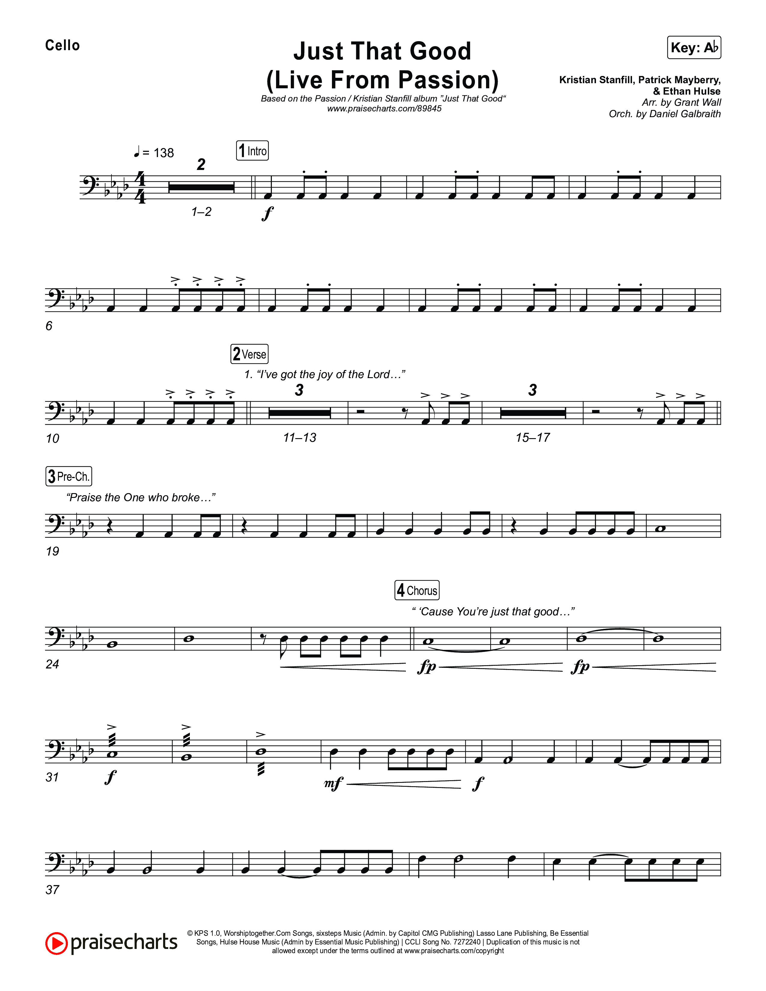 Just That Good (Live From Passion 2026) Cello (Passion / Kristian Stanfill)