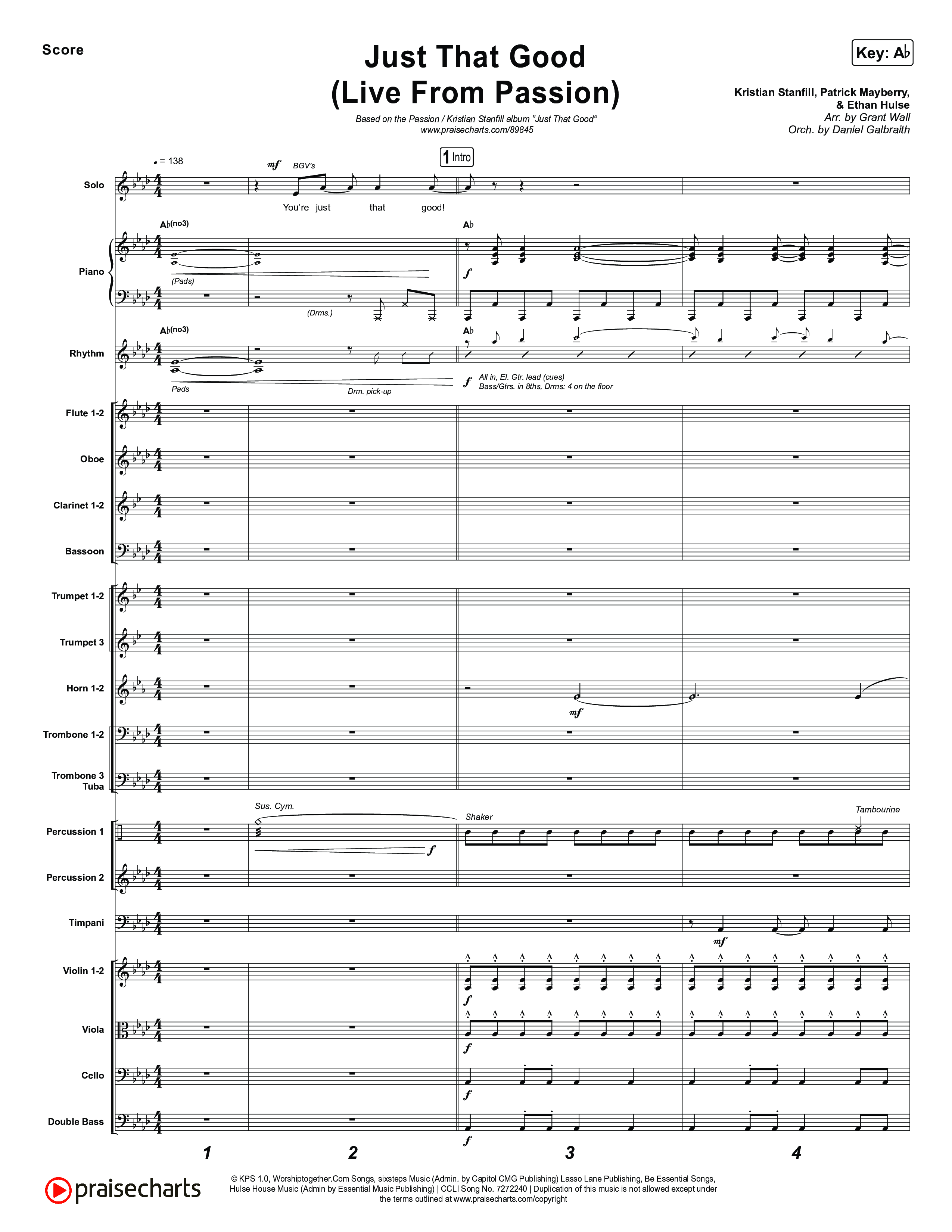 Just That Good (Live From Passion 2026) Orchestration (Passion / Kristian Stanfill)