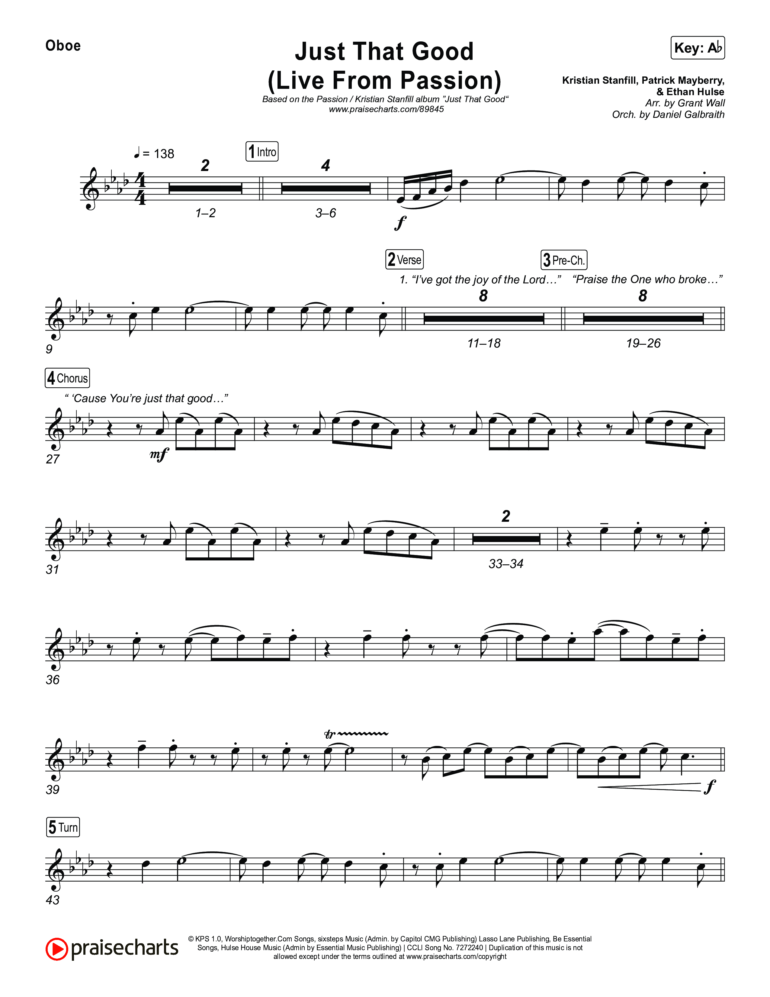 Just That Good (Live From Passion 2026) Oboe (Passion / Kristian Stanfill)
