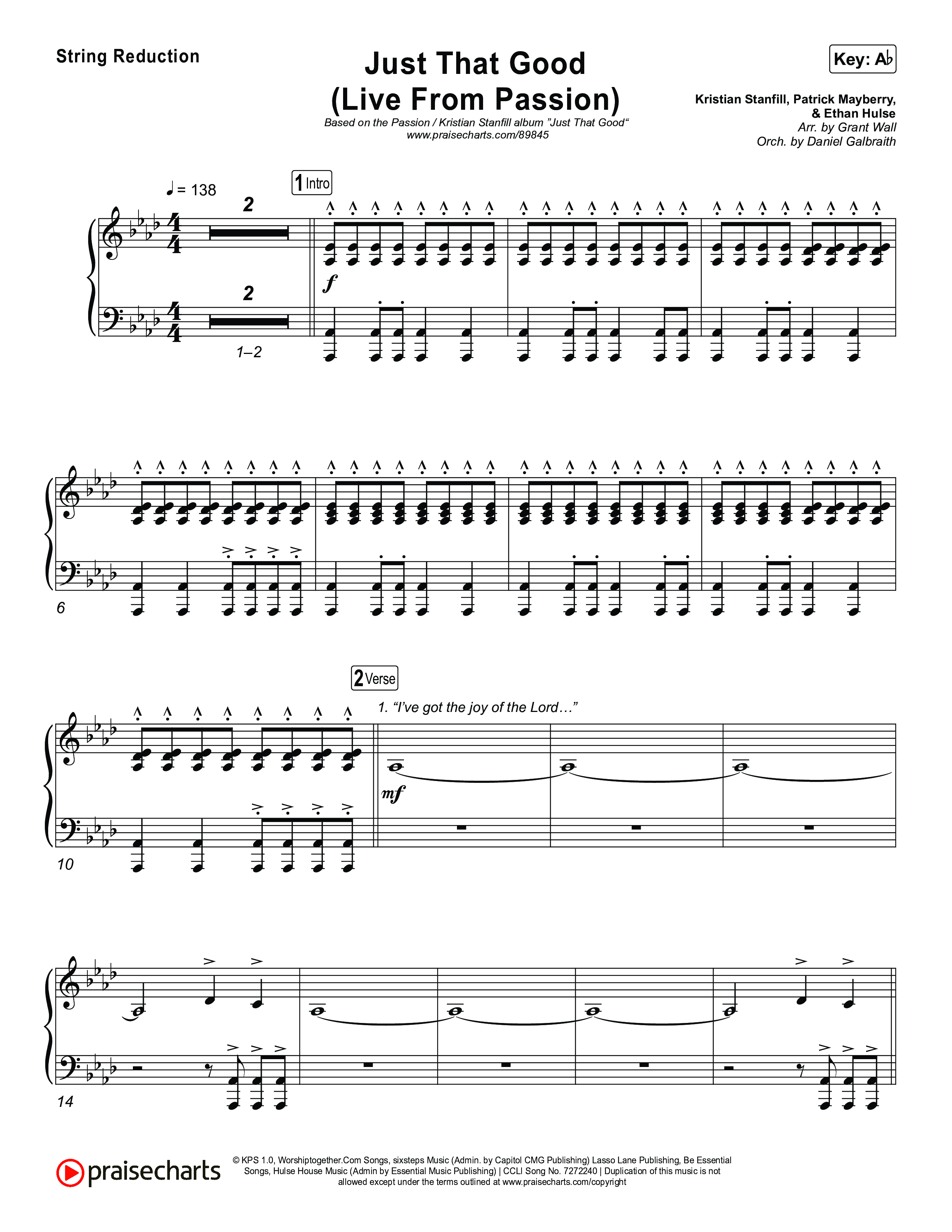 Just That Good (Live From Passion 2026) String Reduction (Passion / Kristian Stanfill)