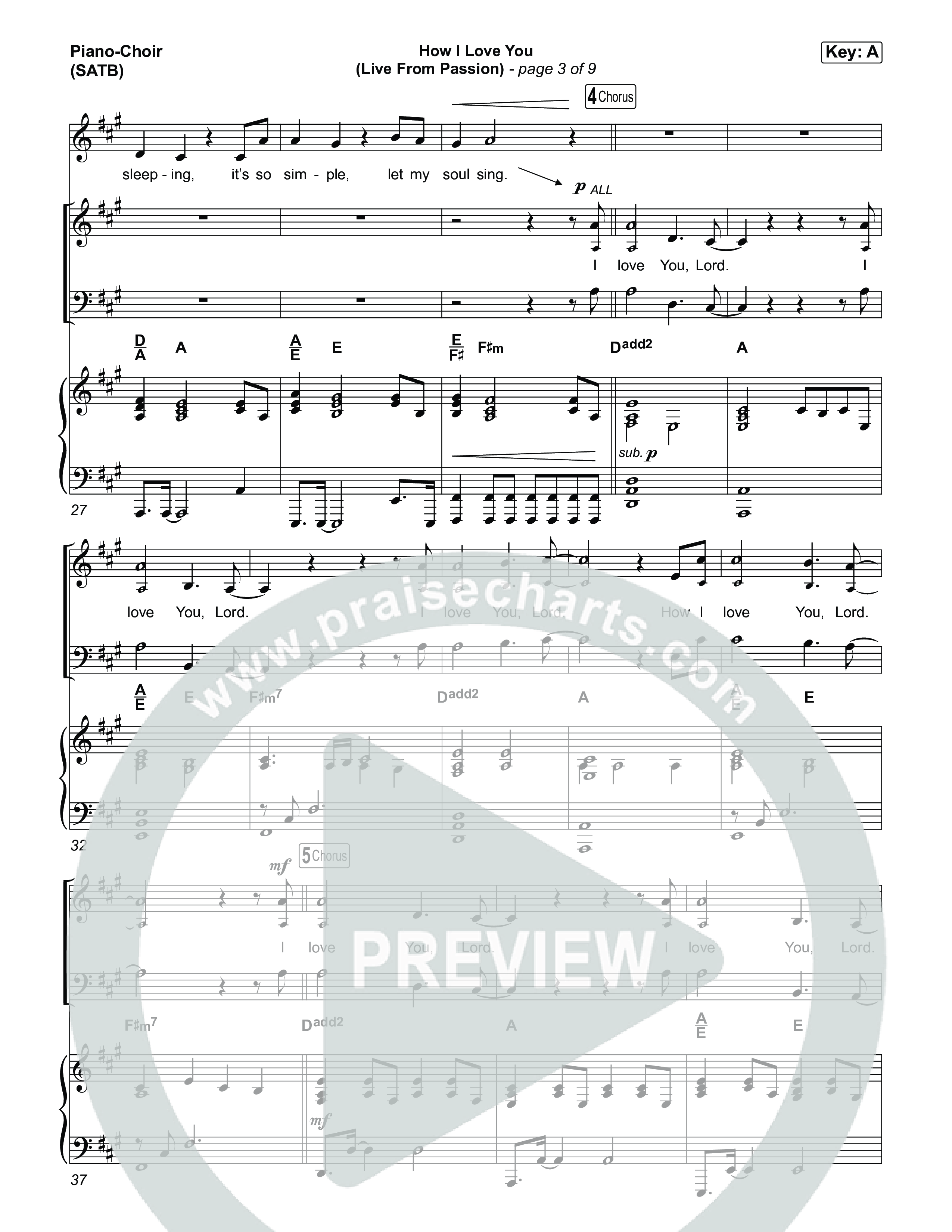 How I Love You (Live From Passion 2026) Piano/Vocal (SATB) (Passion / Rachel Halbach)