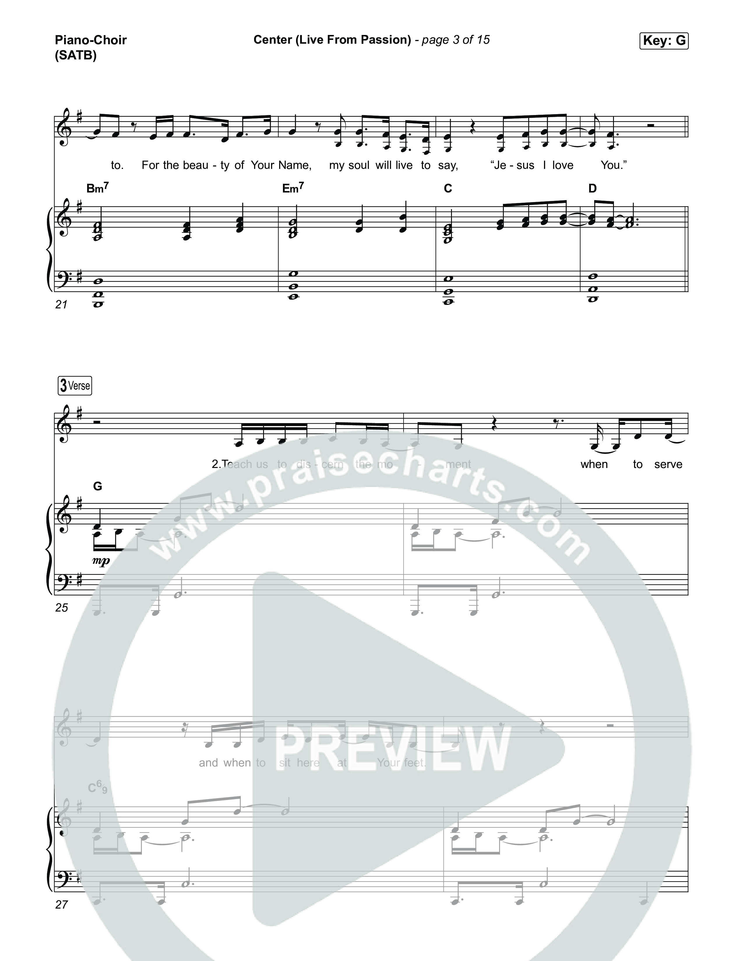 Center (Live From Passion 2026) Piano/Vocal Pack (Passion / Kari Jobe)