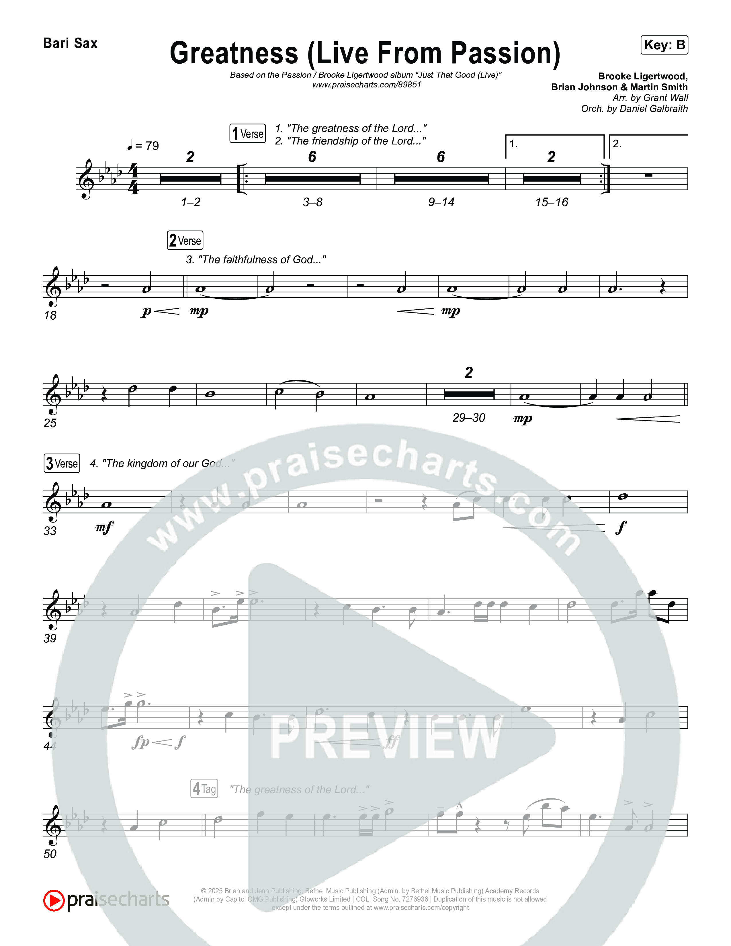 Greatness (Live From Passion 2026) Bari Sax (Passion / Brooke Ligertwood)