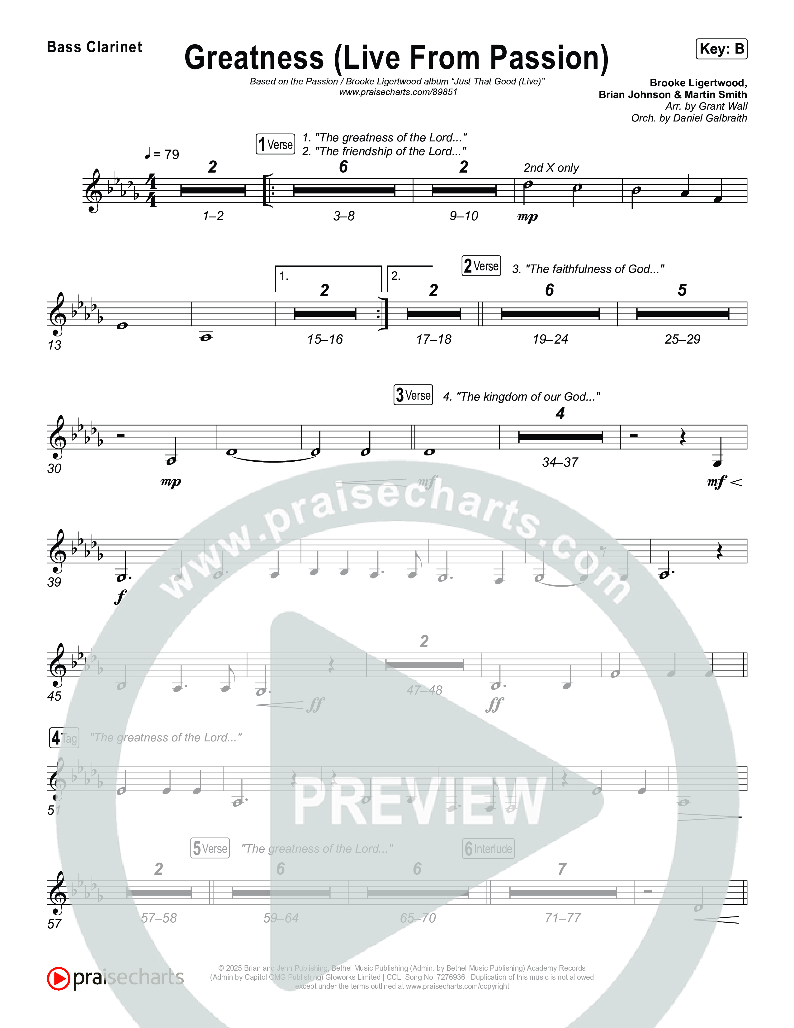 Greatness (Live From Passion 2026) Clarinet 1,2 (Passion / Brooke Ligertwood)