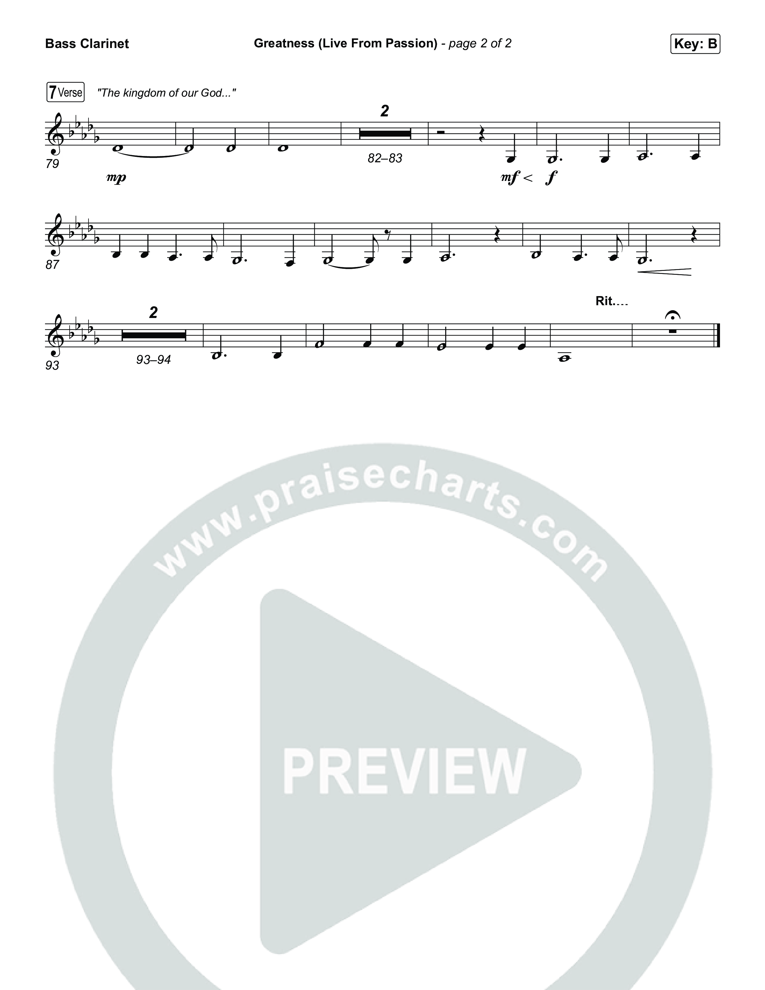 Greatness (Live From Passion 2026) Bass Clarinet (Passion / Brooke Ligertwood)