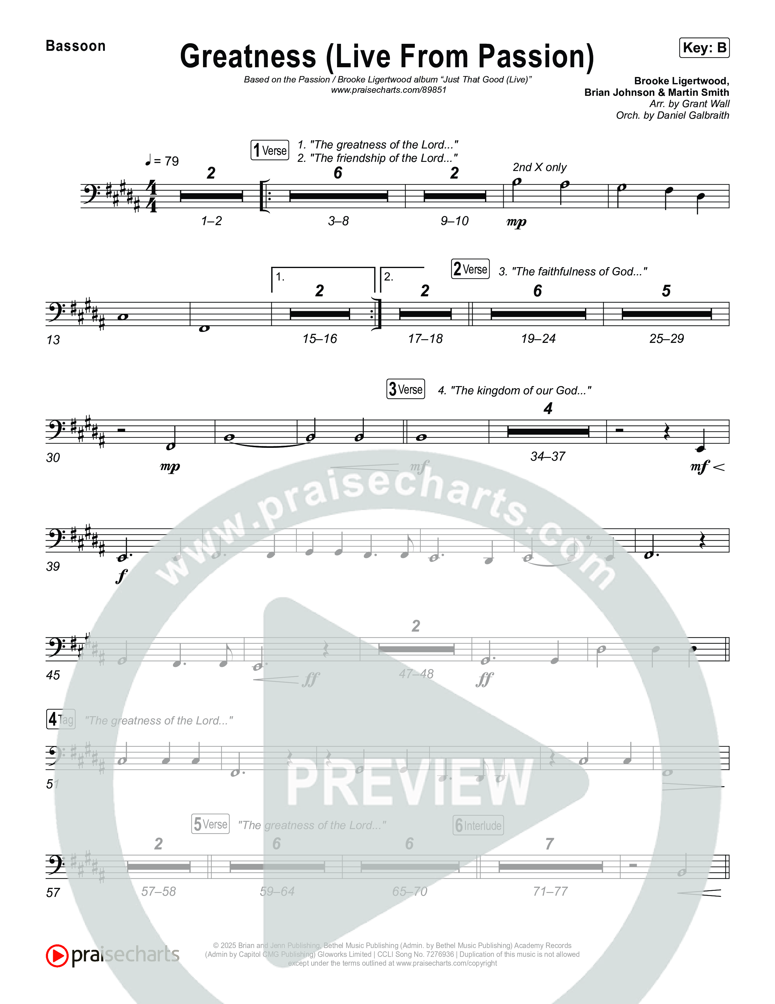 Greatness (Live From Passion 2026) Bassoon (Passion / Brooke Ligertwood)