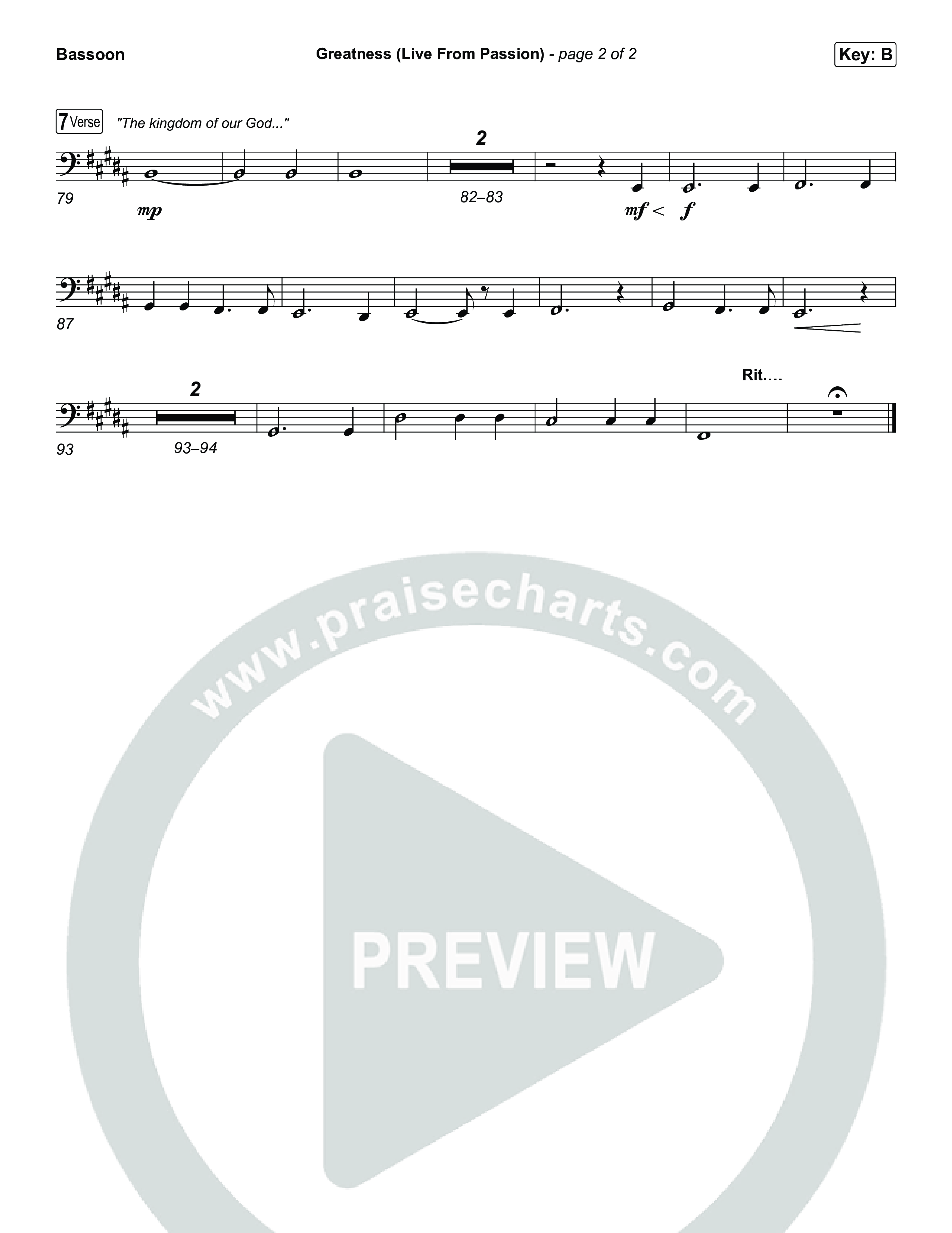 Greatness (Live From Passion 2026) Bassoon (Passion / Brooke Ligertwood)