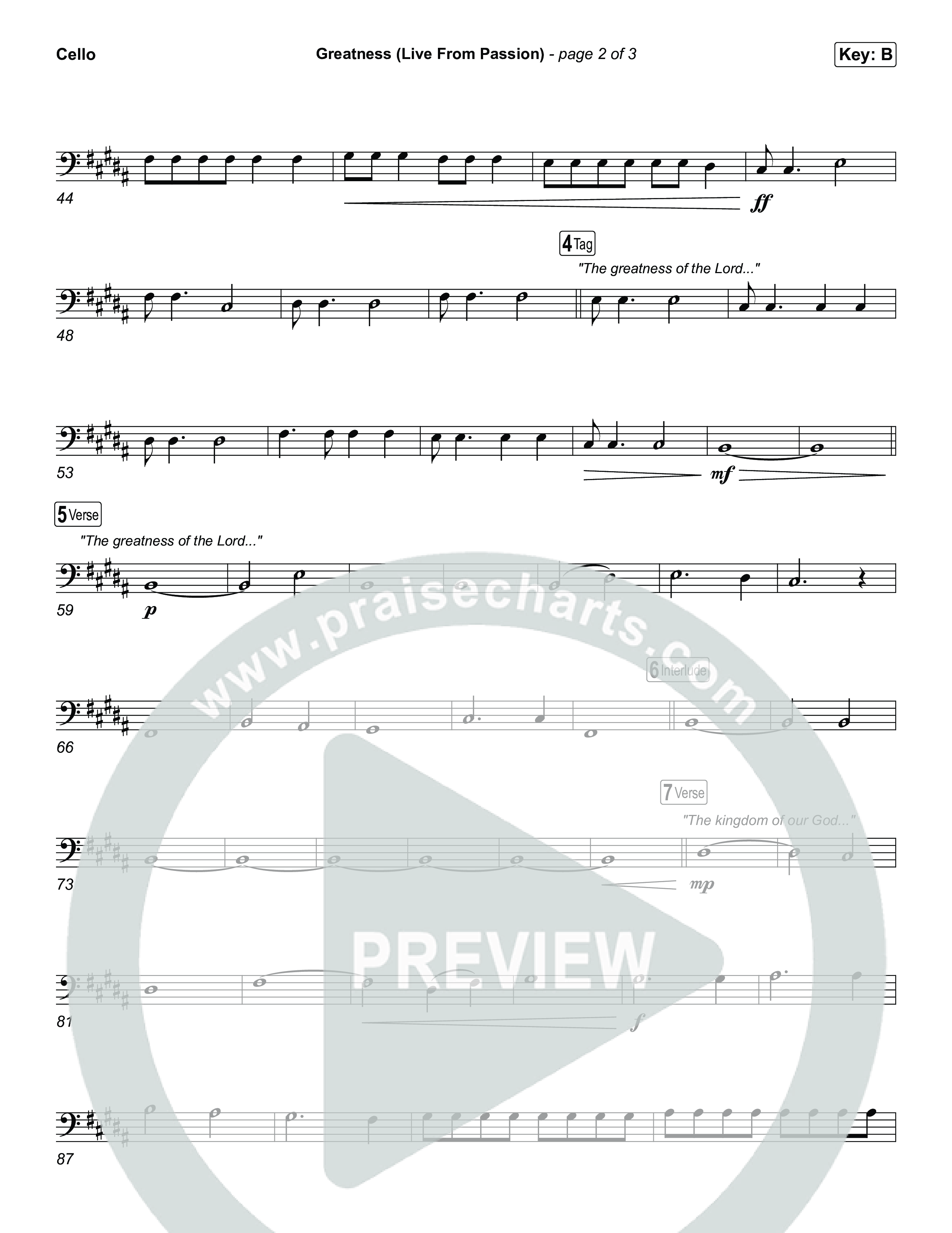 Greatness (Live From Passion 2026) Cello (Passion / Brooke Ligertwood)