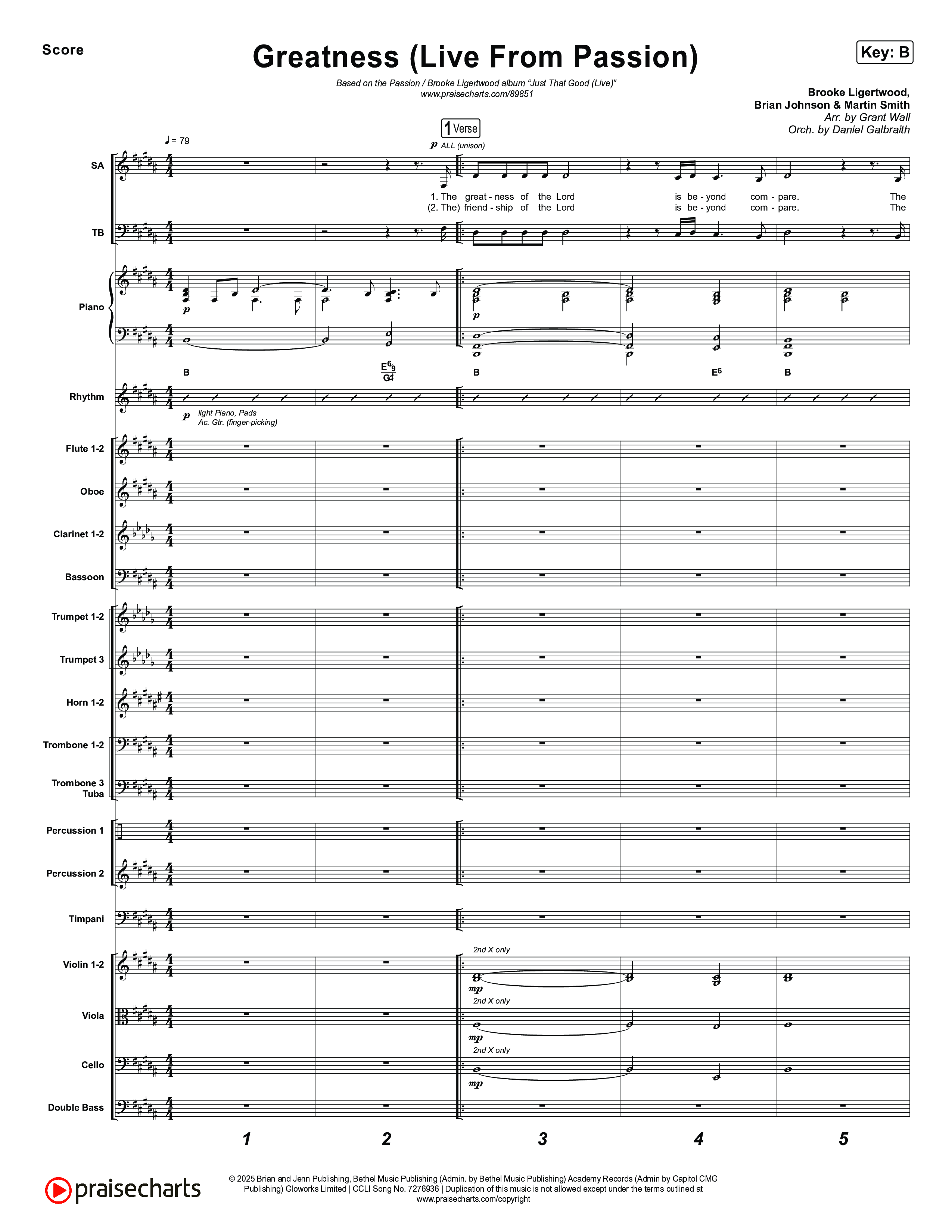 Greatness (Live From Passion 2026) Orchestration (Passion / Brooke Ligertwood)