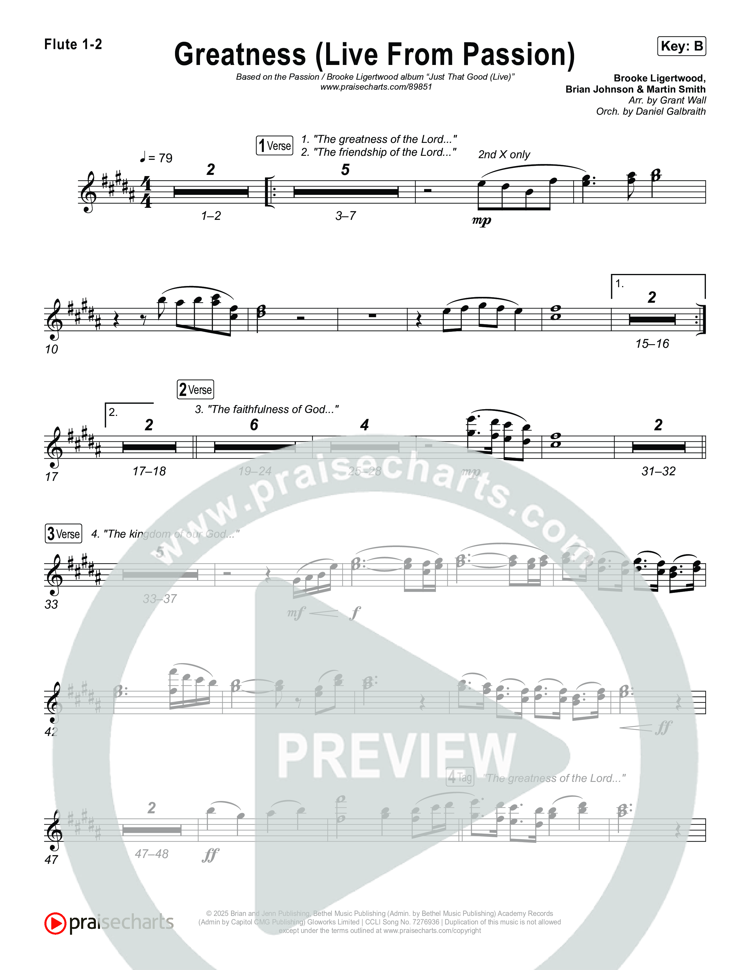 Greatness (Live From Passion 2026) Flute 1,2 (Passion / Brooke Ligertwood)