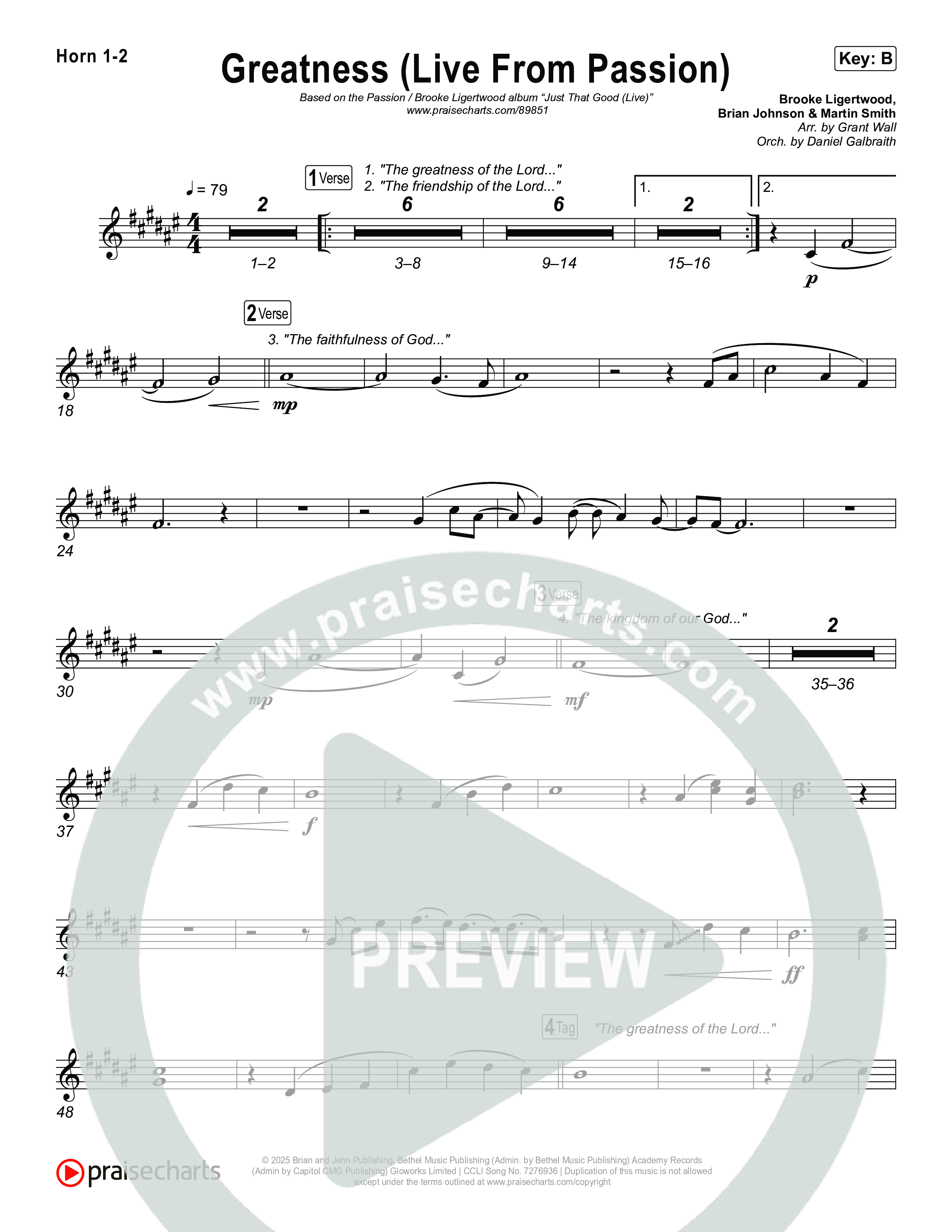 Greatness (Live From Passion 2026) Brass Pack (Passion / Brooke Ligertwood)