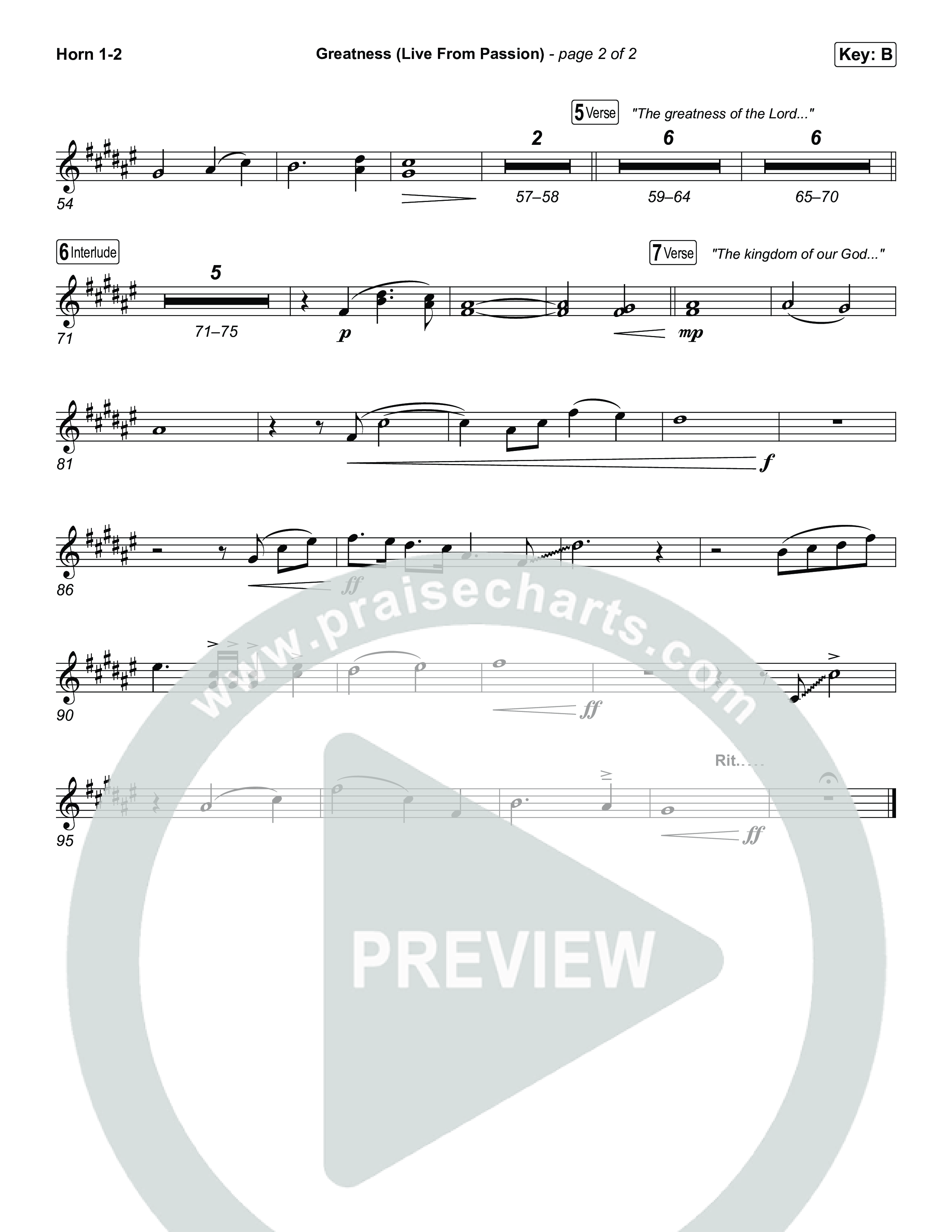 Greatness (Live From Passion 2026) Brass Pack (Passion / Brooke Ligertwood)